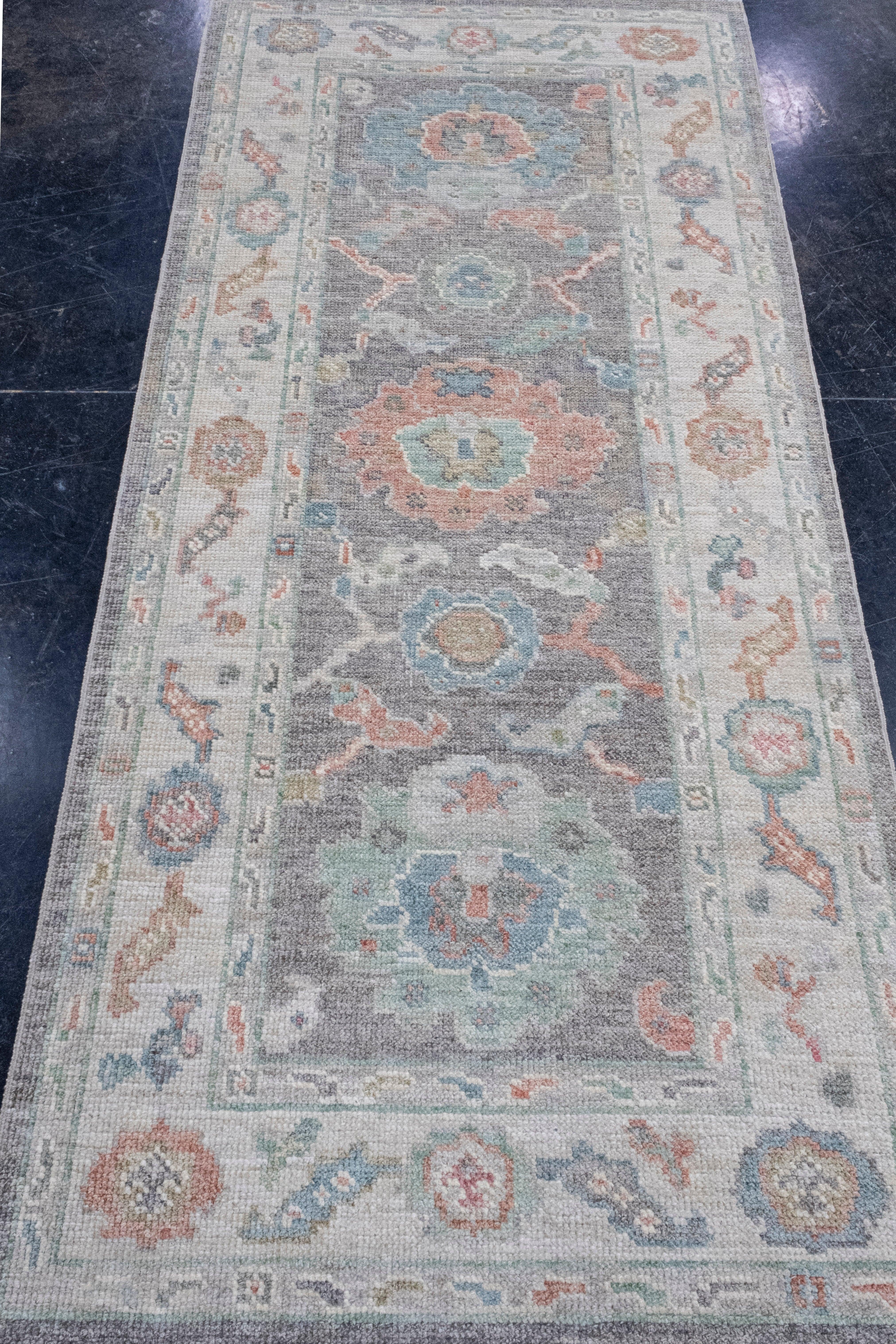 Turkish Oushak Rug 2'10
