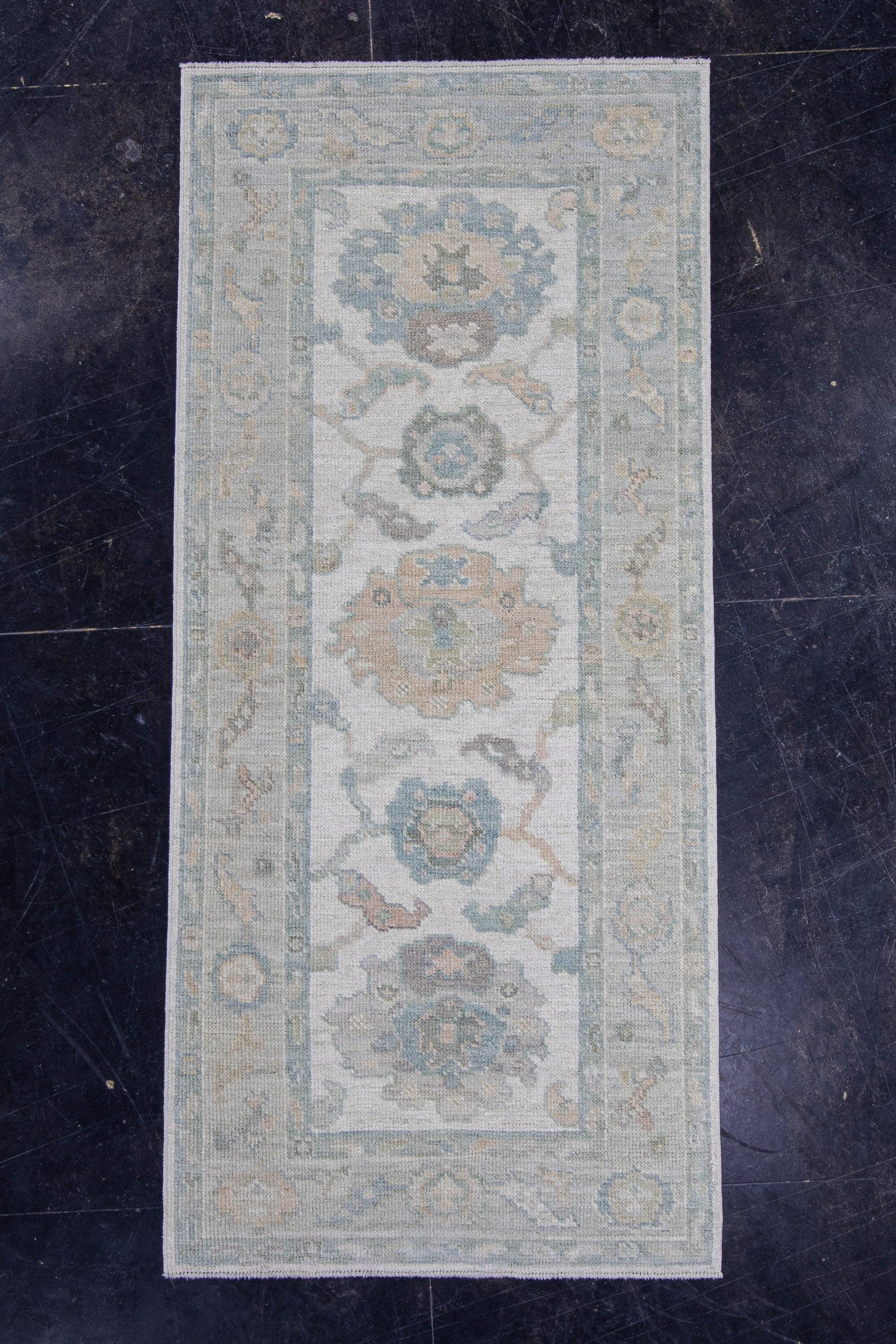 Turkish Oushak Rug 2'10