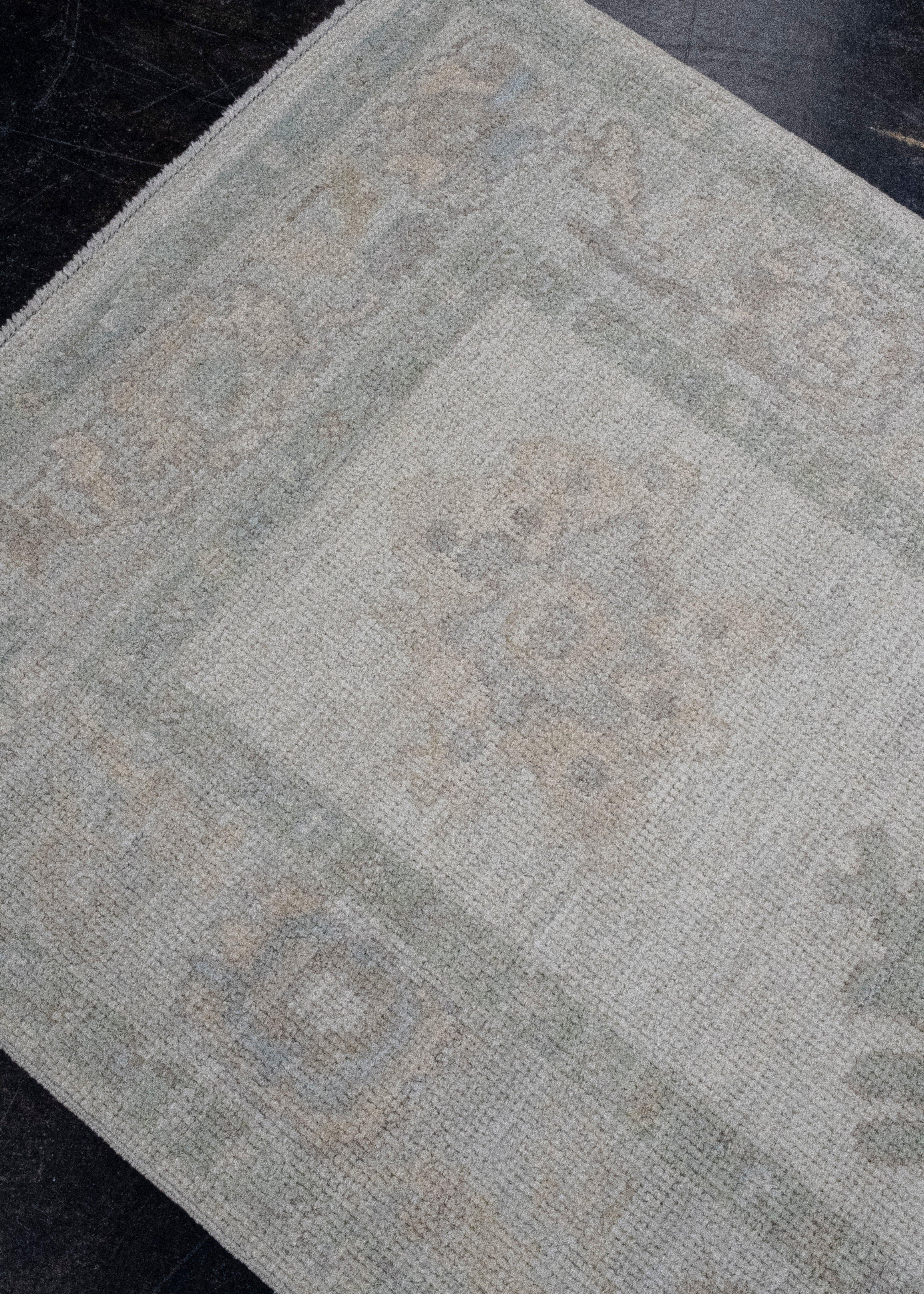 Wool Turkish Oushak Rug 2'10