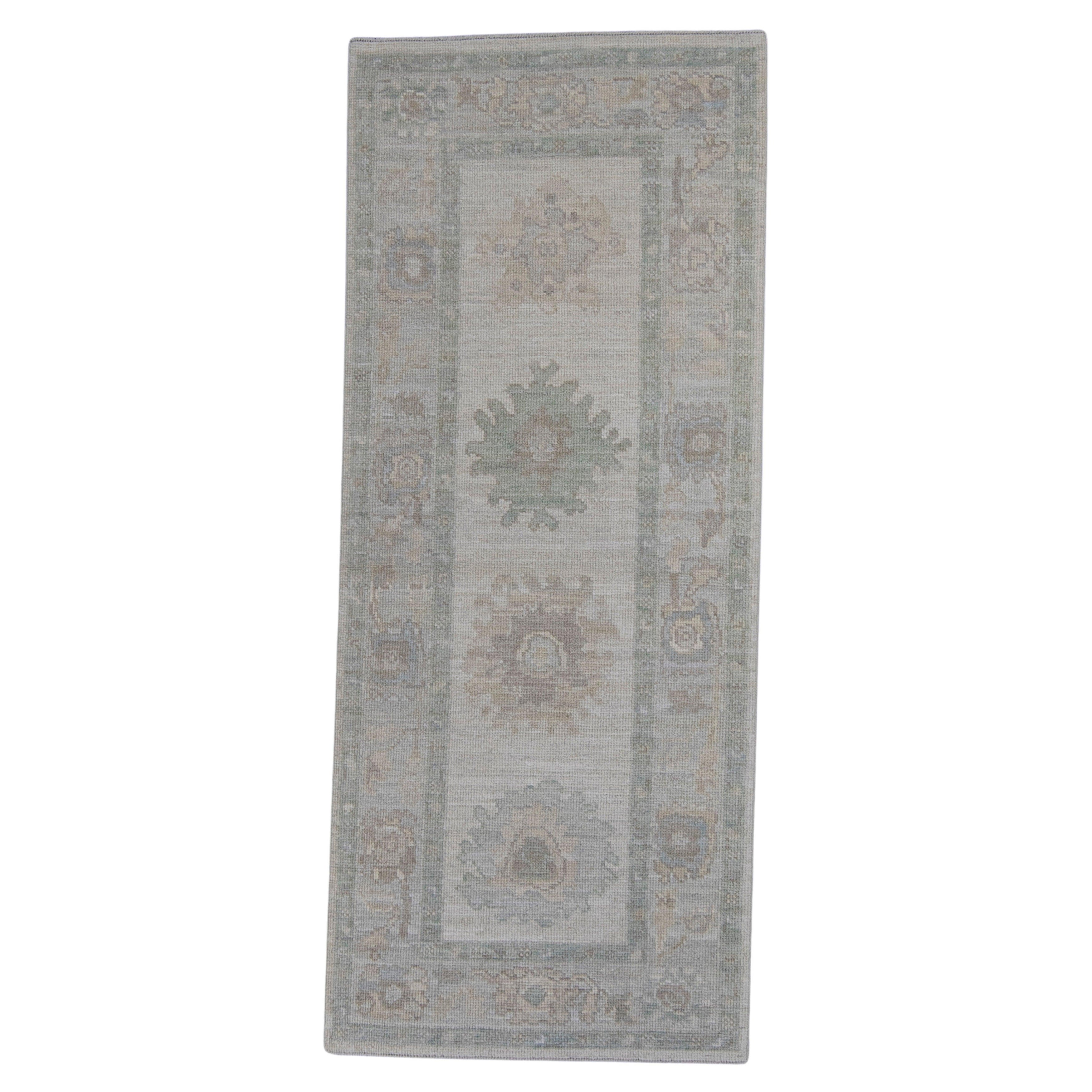 Turkish Oushak Rug 2'10" x 6'9" #16313 For Sale