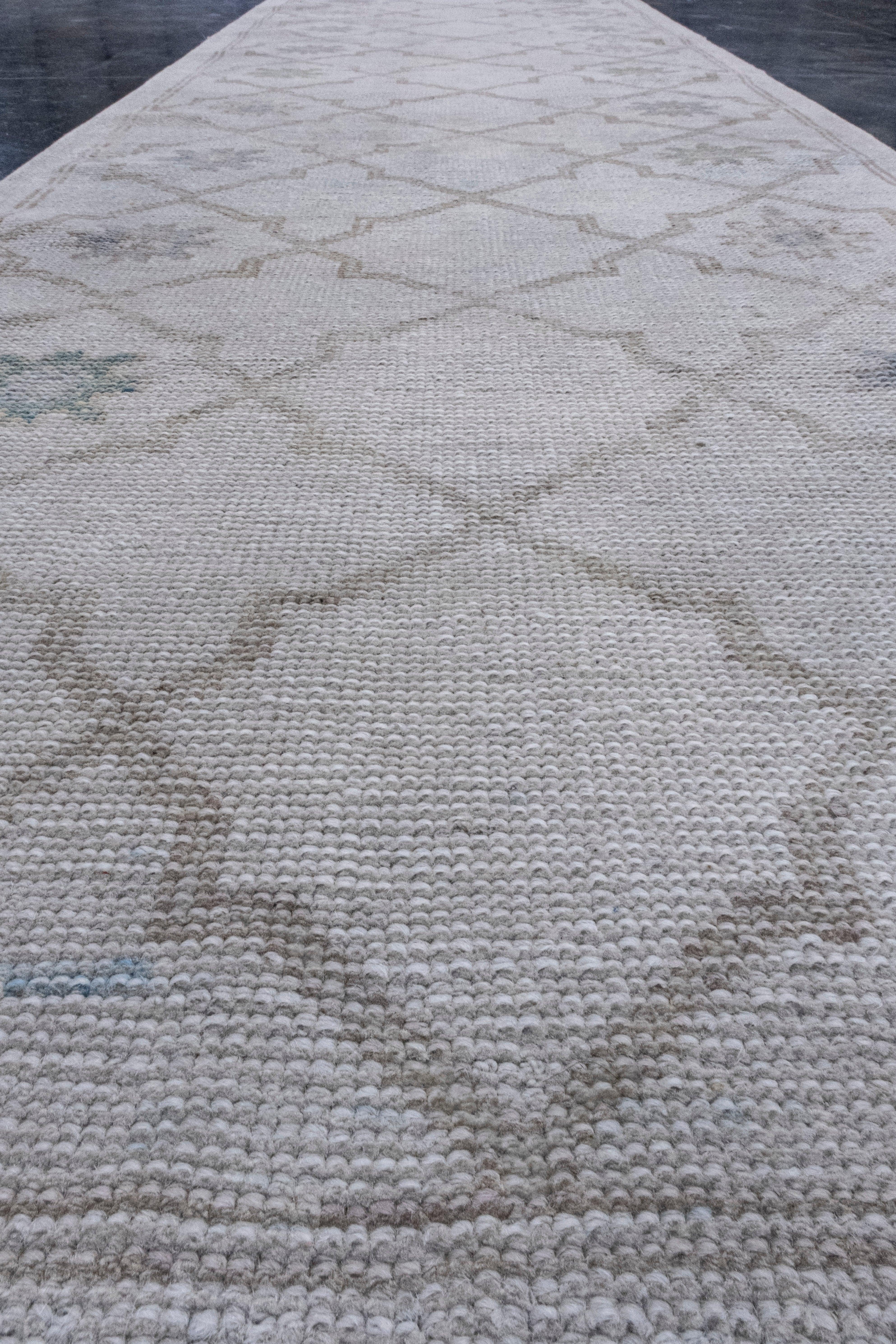 Wool Turkish Oushak Rug 2'11