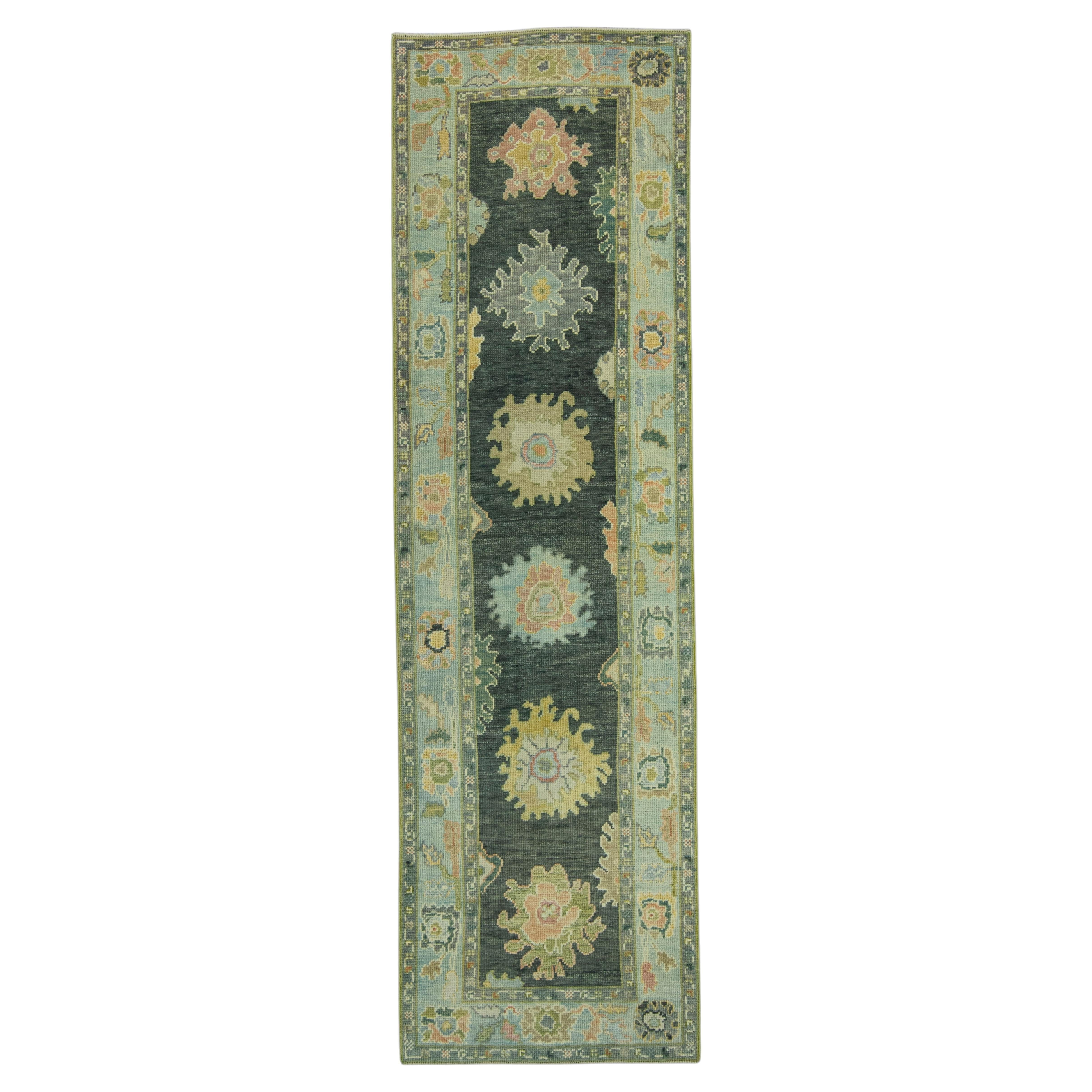 Turkish Oushak Rug 2'11" x 10' #19199 For Sale