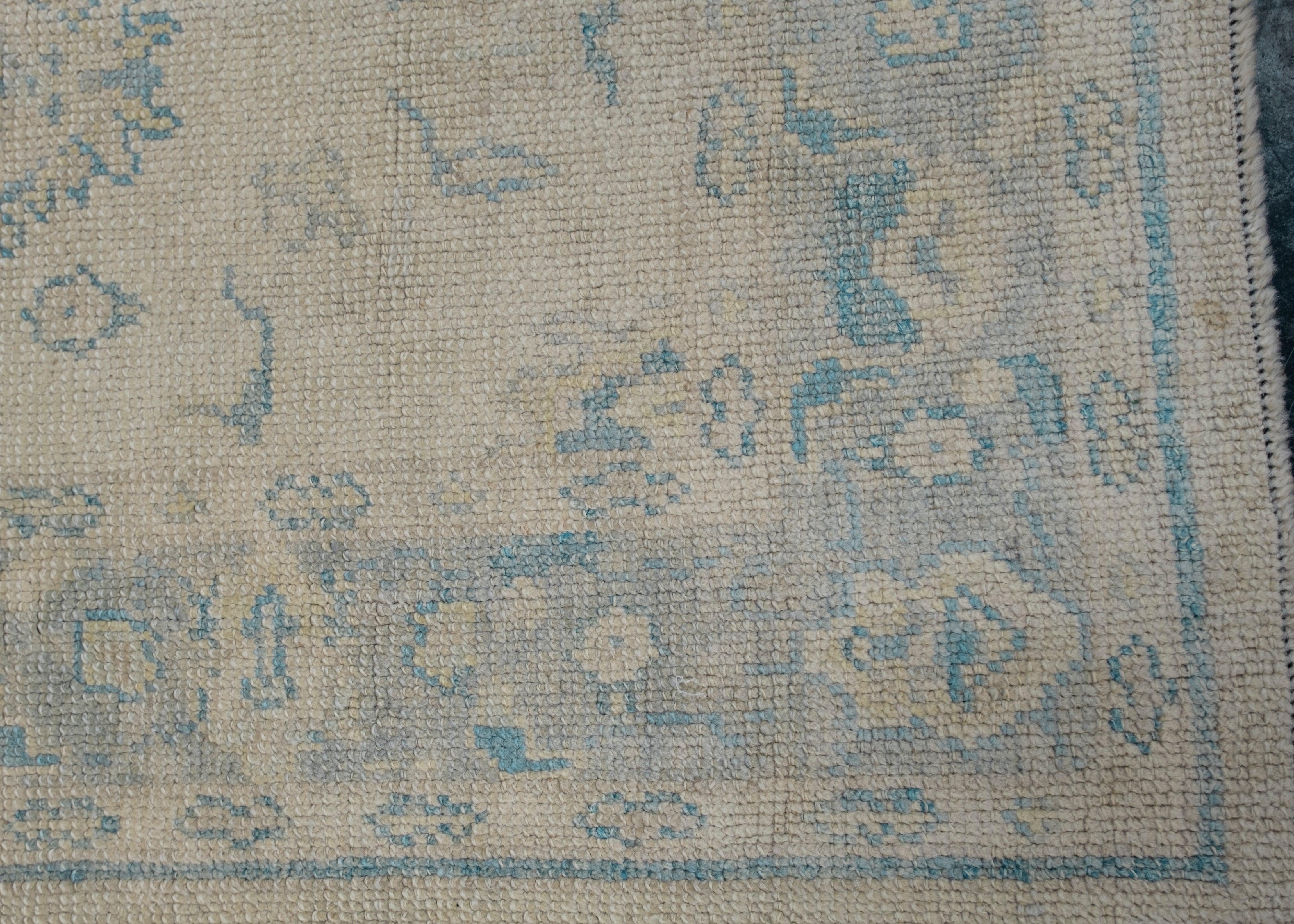 Oushak Rug Oriental Hand Knotted Turkish Oushak 2'9