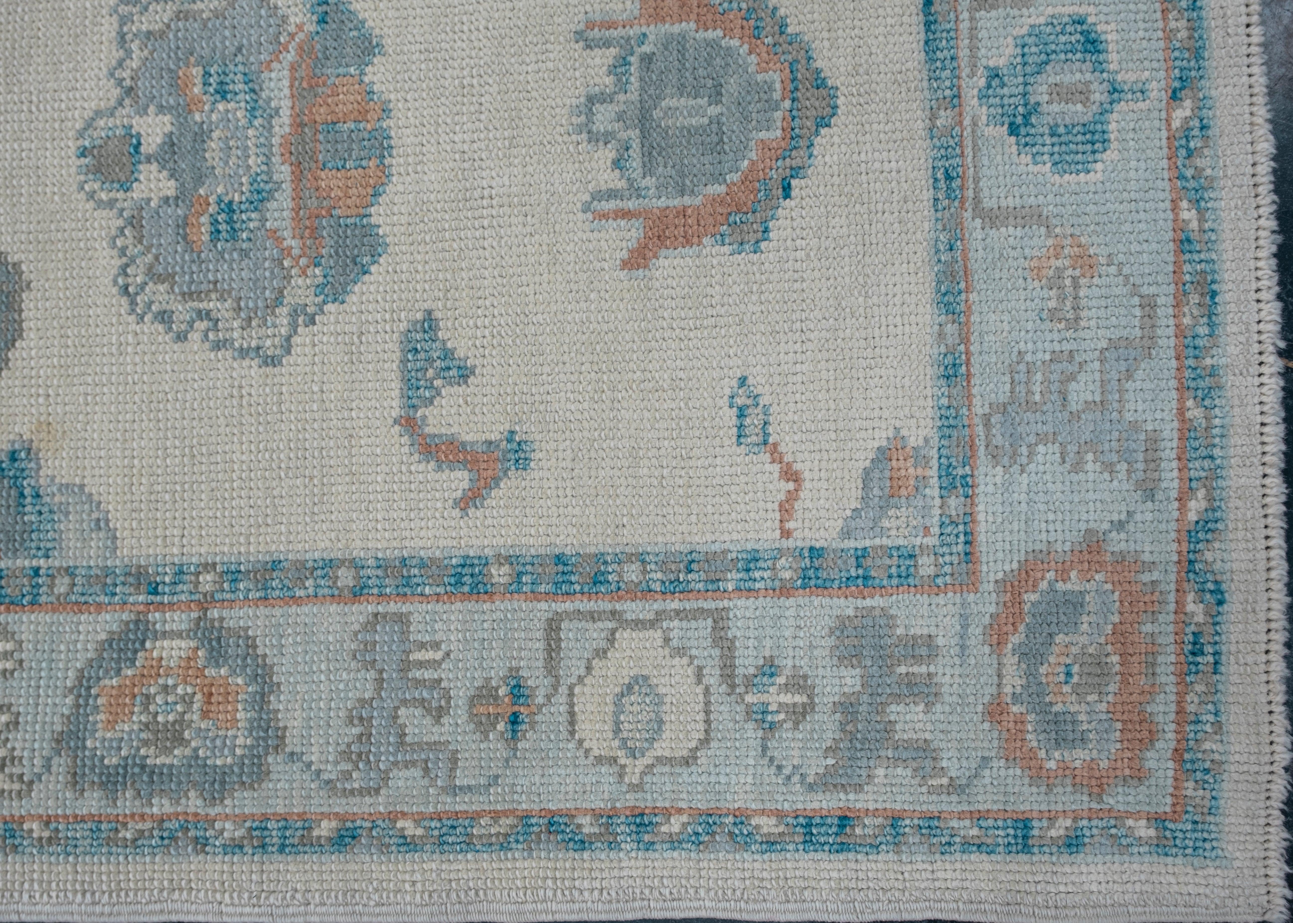 Oushak Rug Oriental Hand Knotted Turkish Oushak 2'9