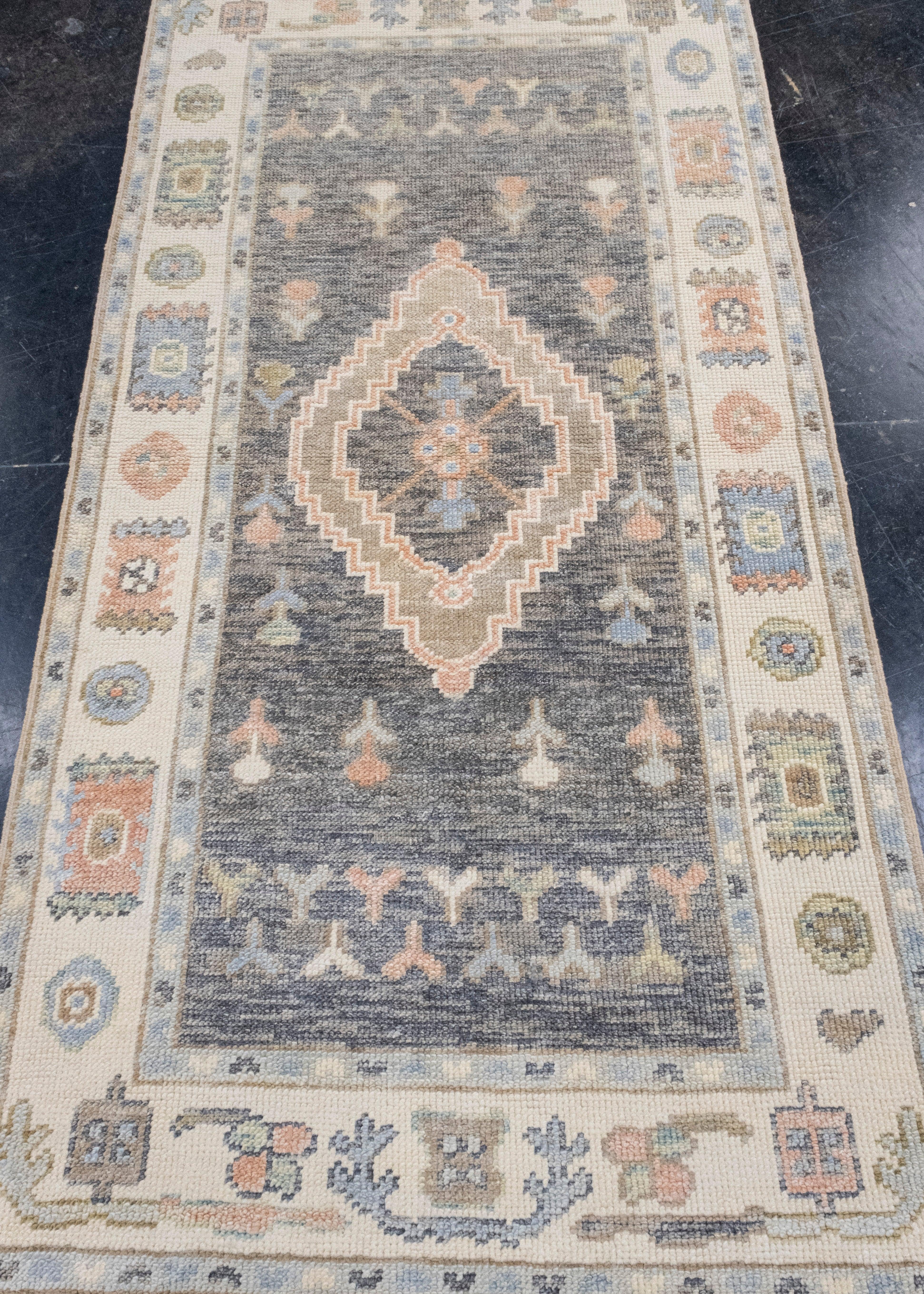 Turkish Oushak Rug 2'11