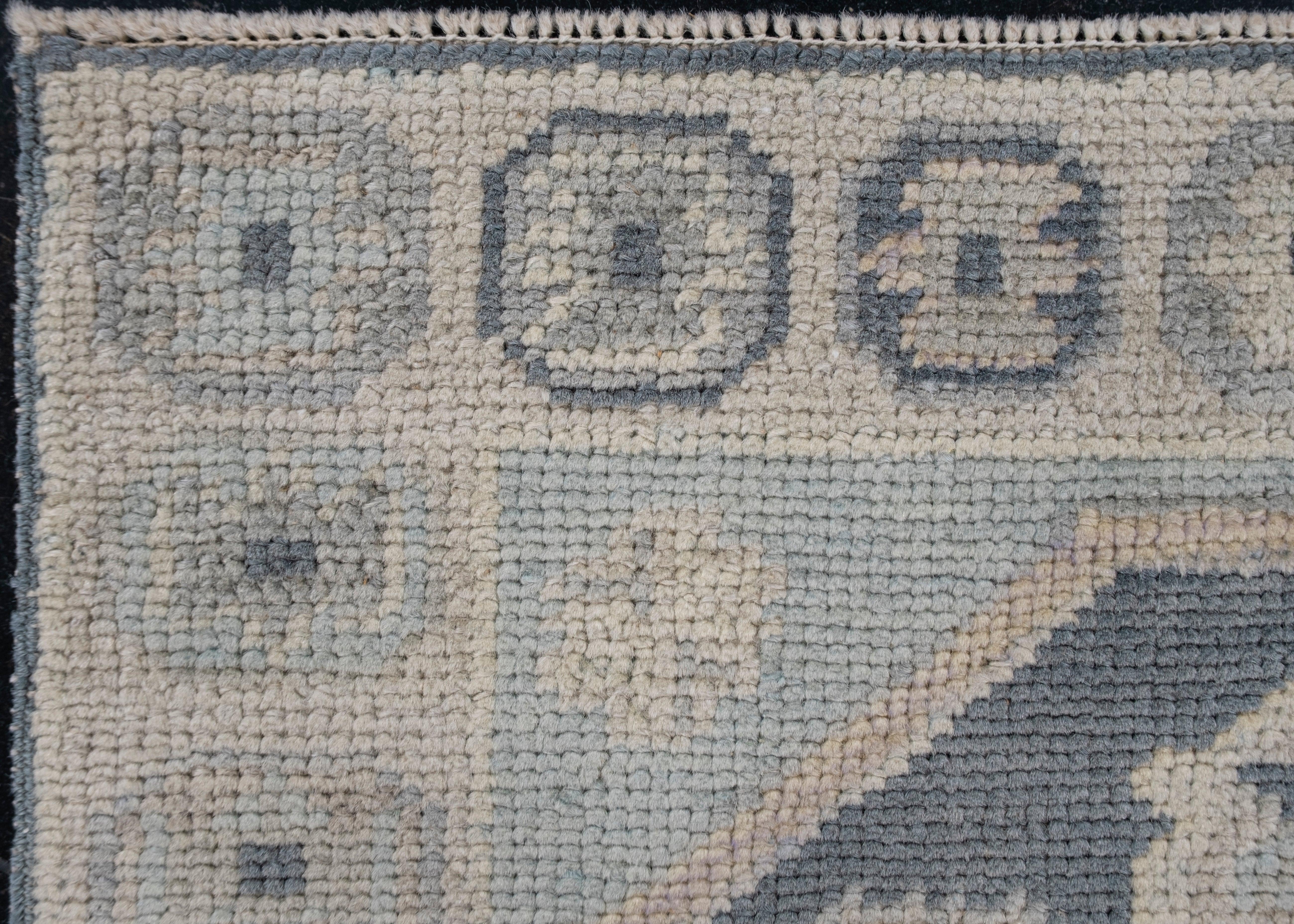 Oushak Rug Oriental Hand Knotted Turkish Oushak 3' x 8'3