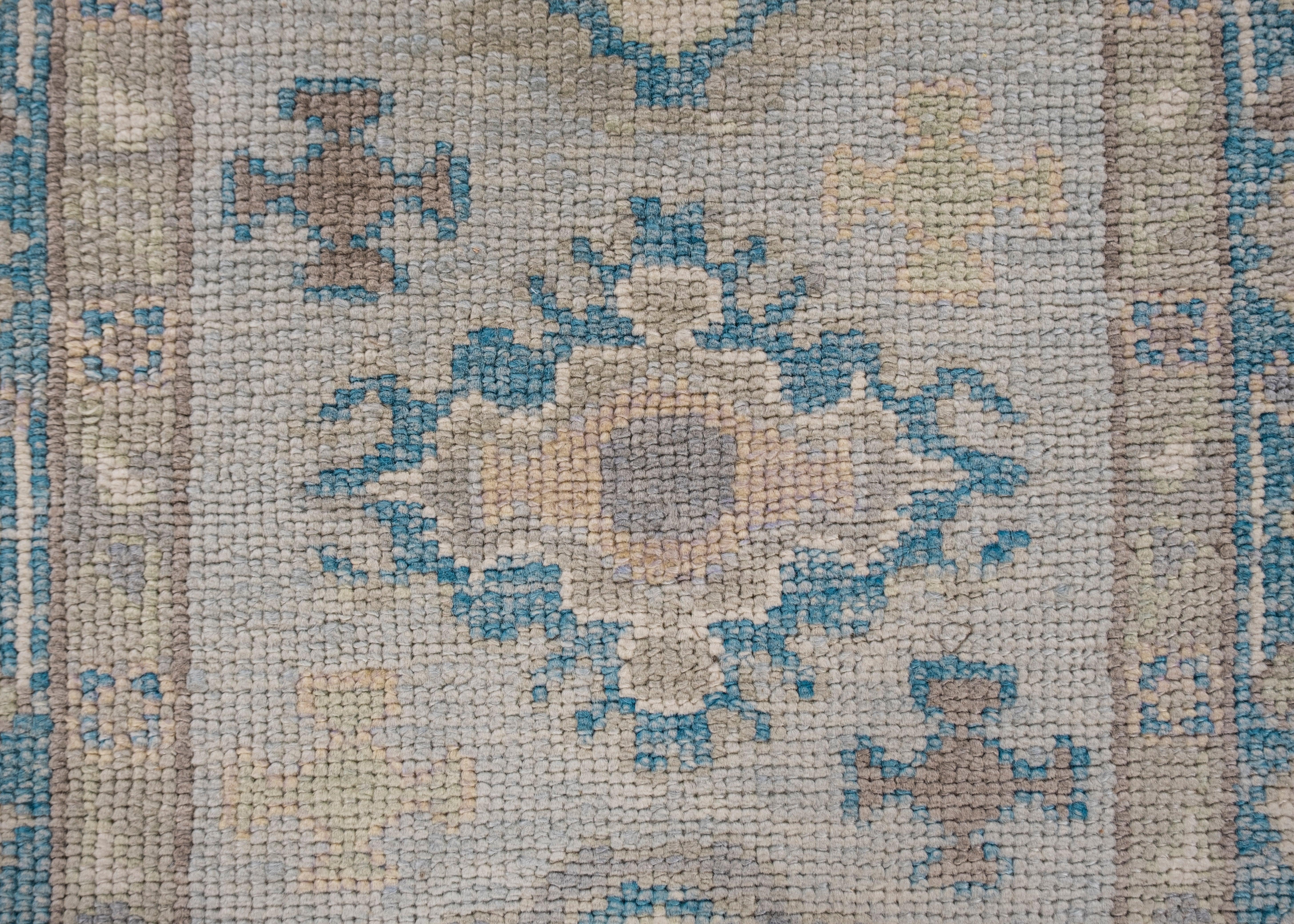 Oushak Rug Oriental Hand Knotted Turkish Oushak 2'11