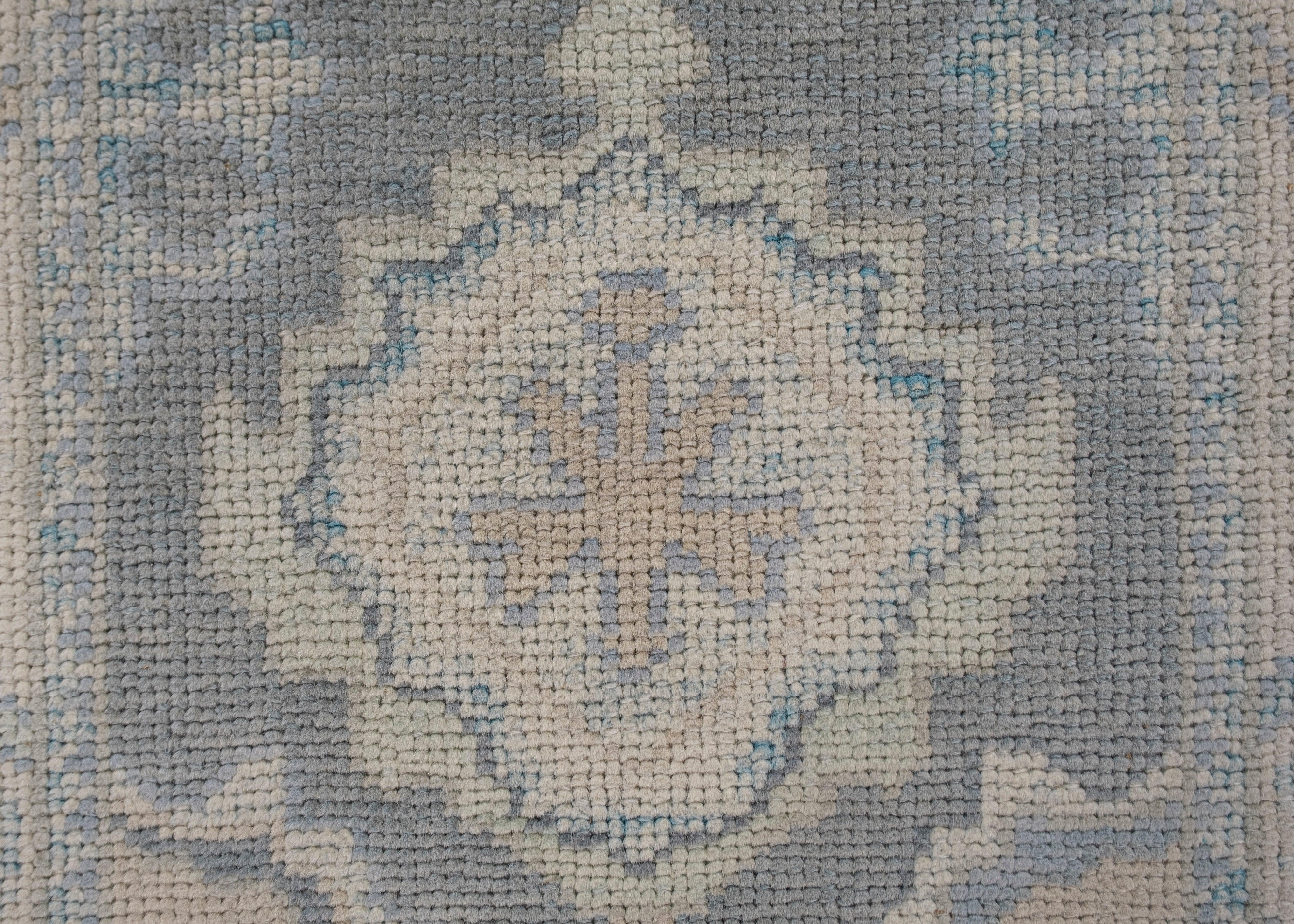 Oushak Rug Oriental Hand Knotted Turkish Oushak 3' x 8'6