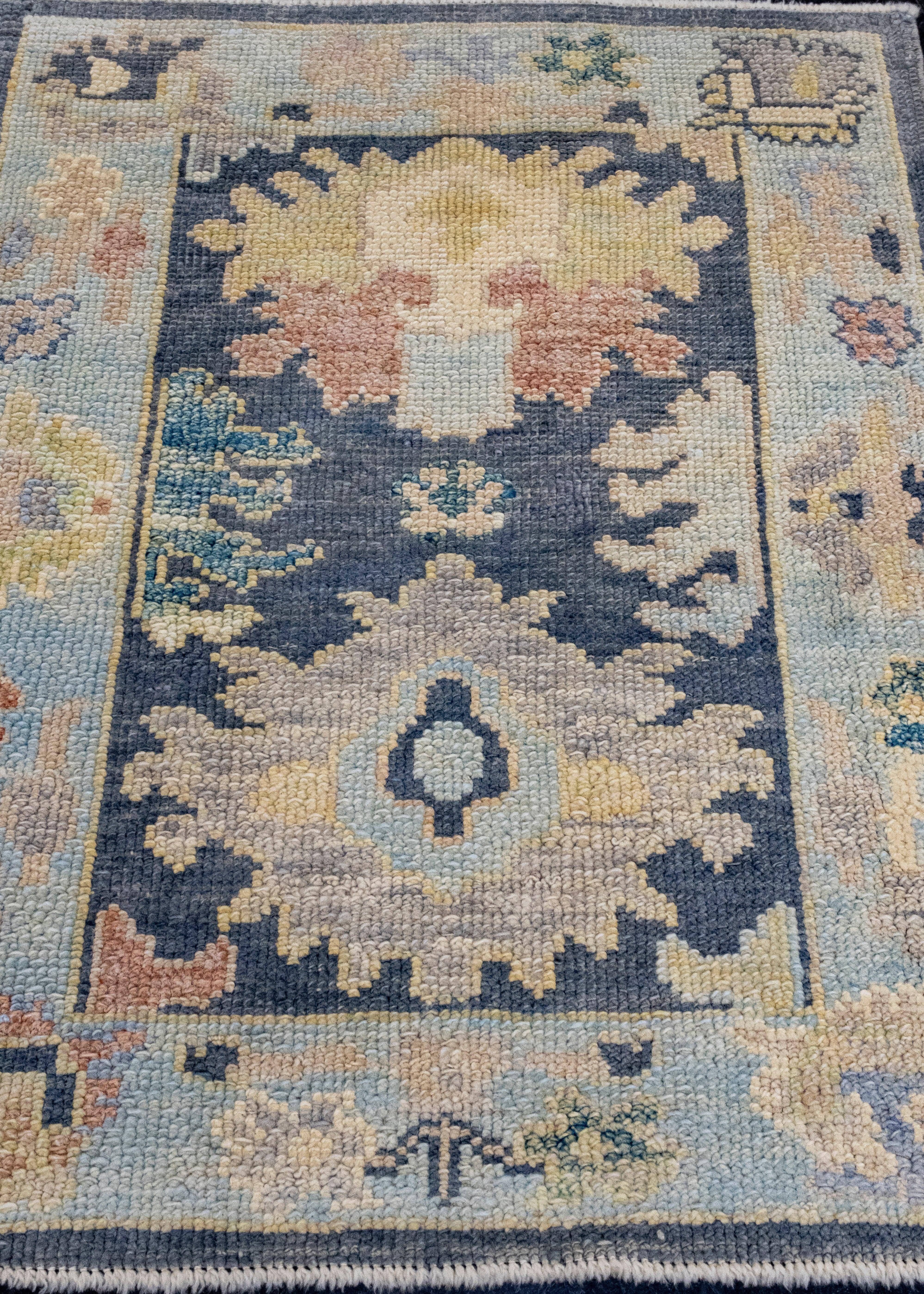 Turkish Oushak Rug 2'3