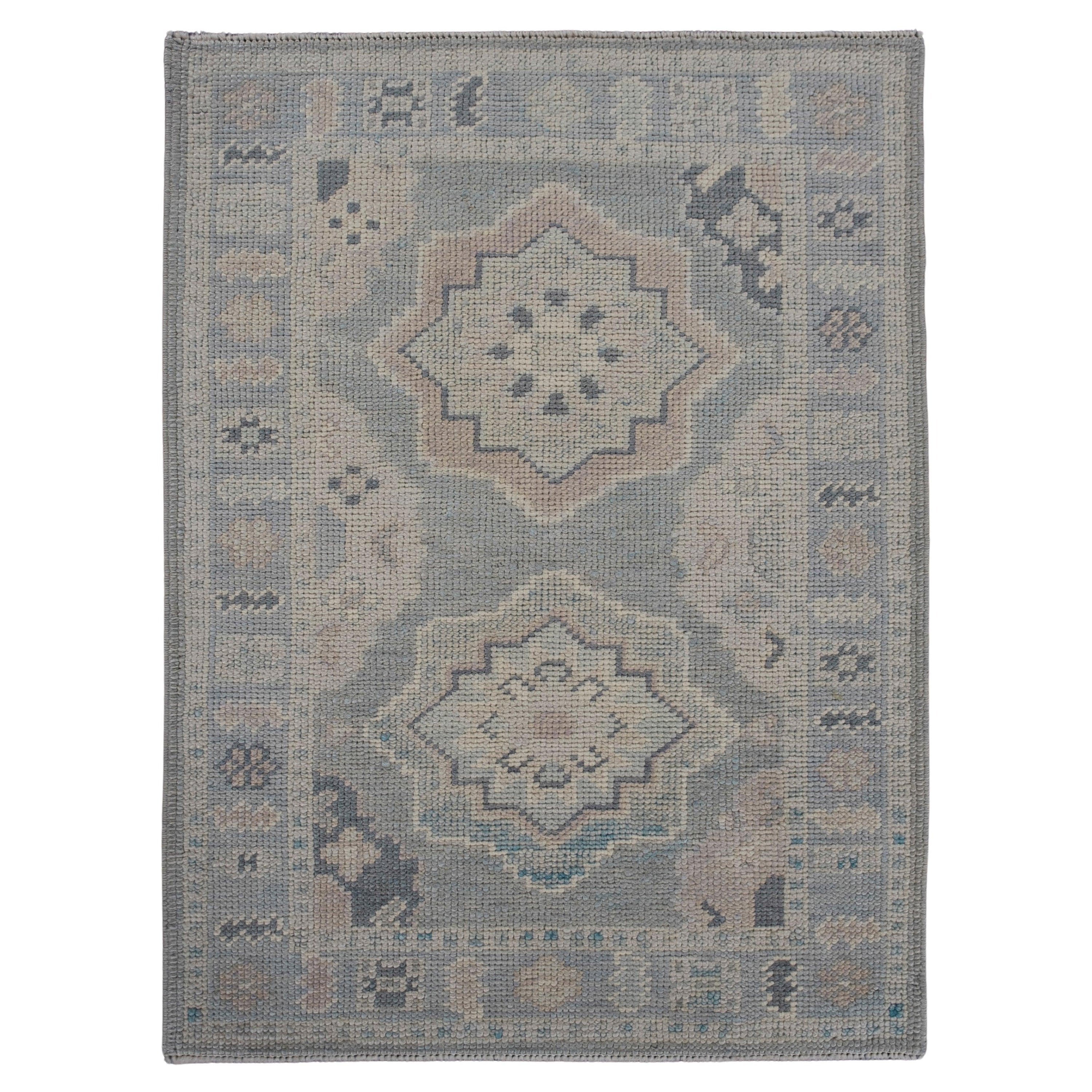 Turkish Oushak Rug 2'3" x 2'11" #11880
