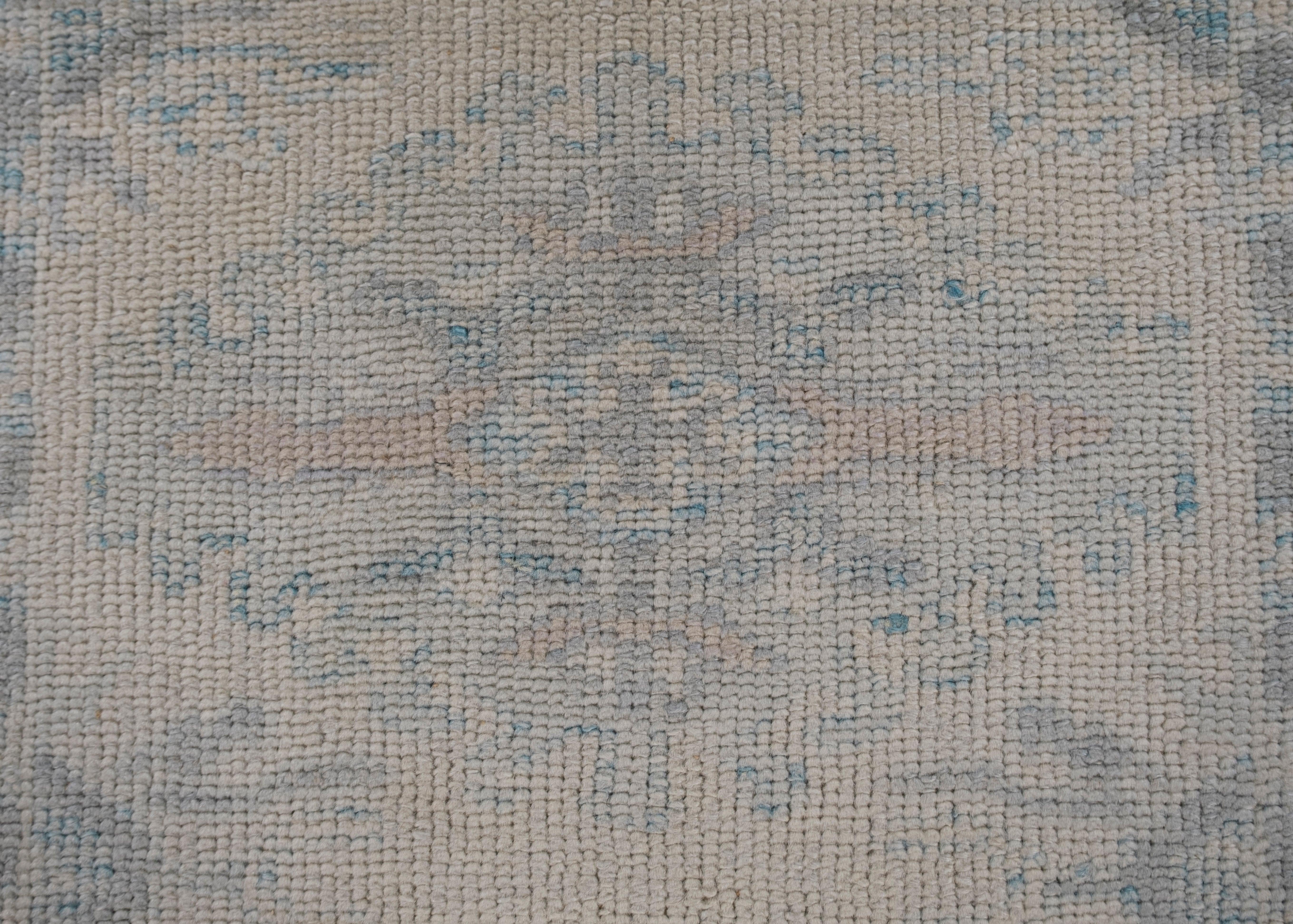 Oushak Rug Oriental Hand Knotted Turkish Oushak 3'1