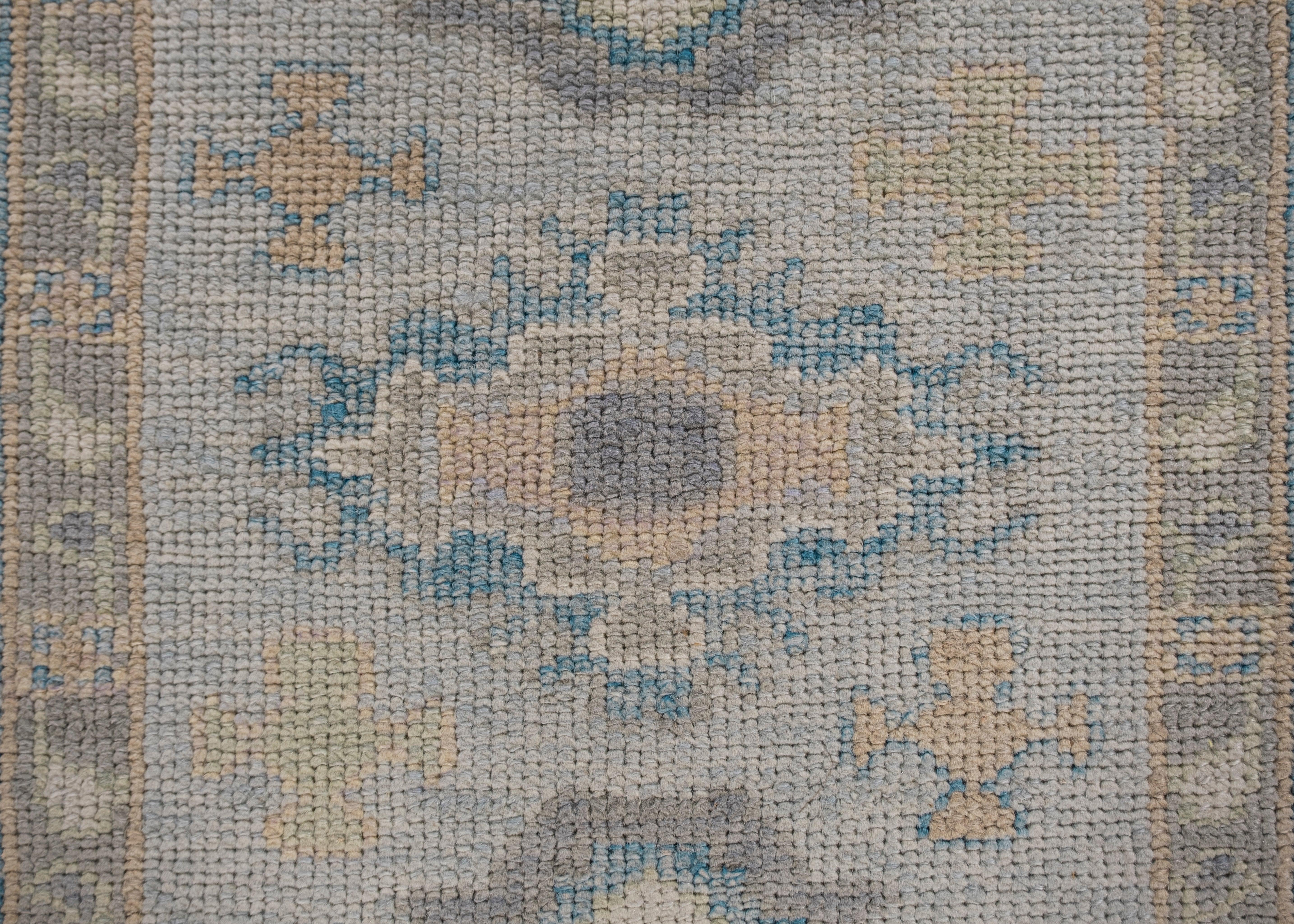 Oushak Rug Oriental Hand Knotted Turkish Oushak 3'6