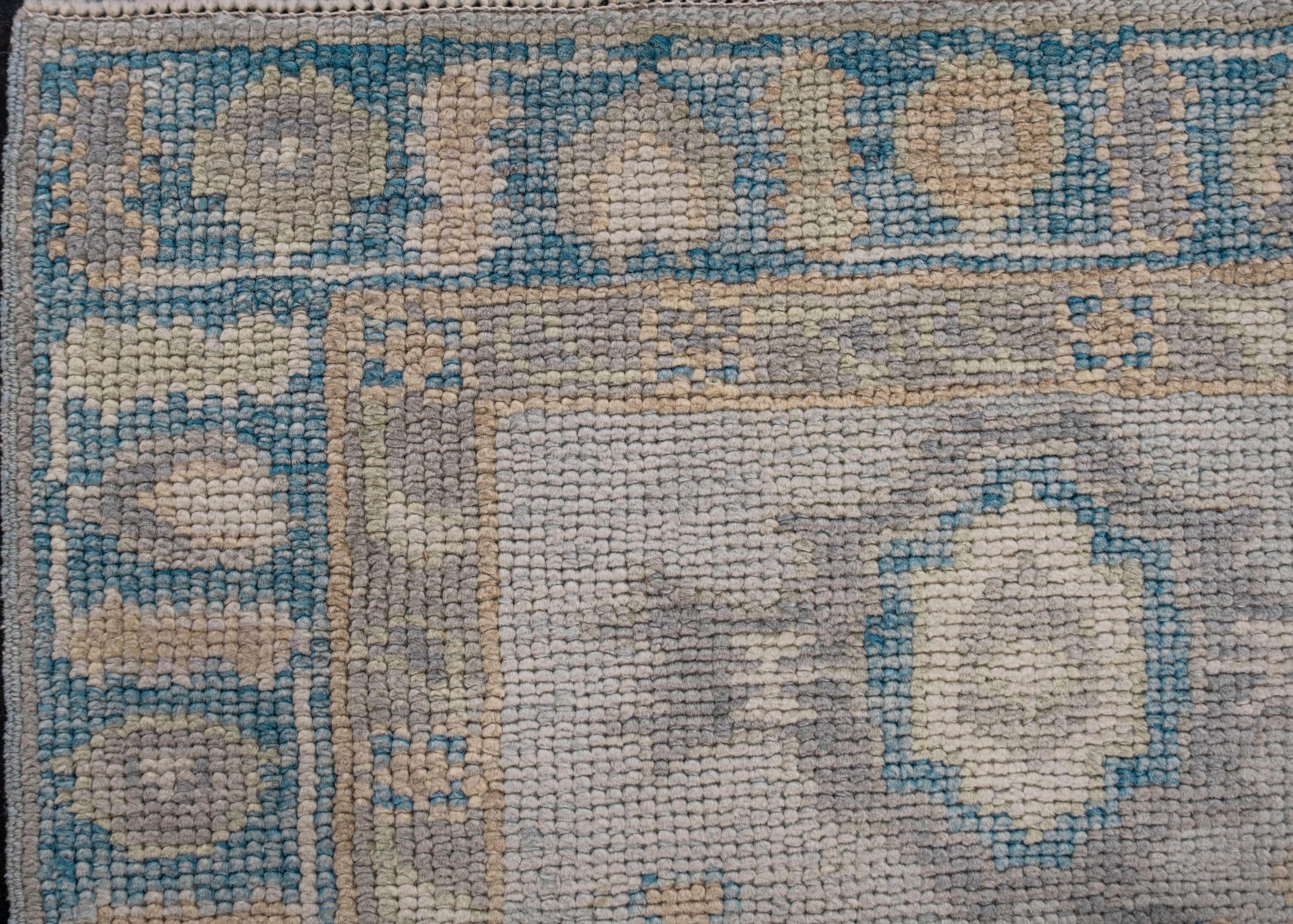 Oushak Rug Oriental Hand Knotted Turkish Oushak 3'11