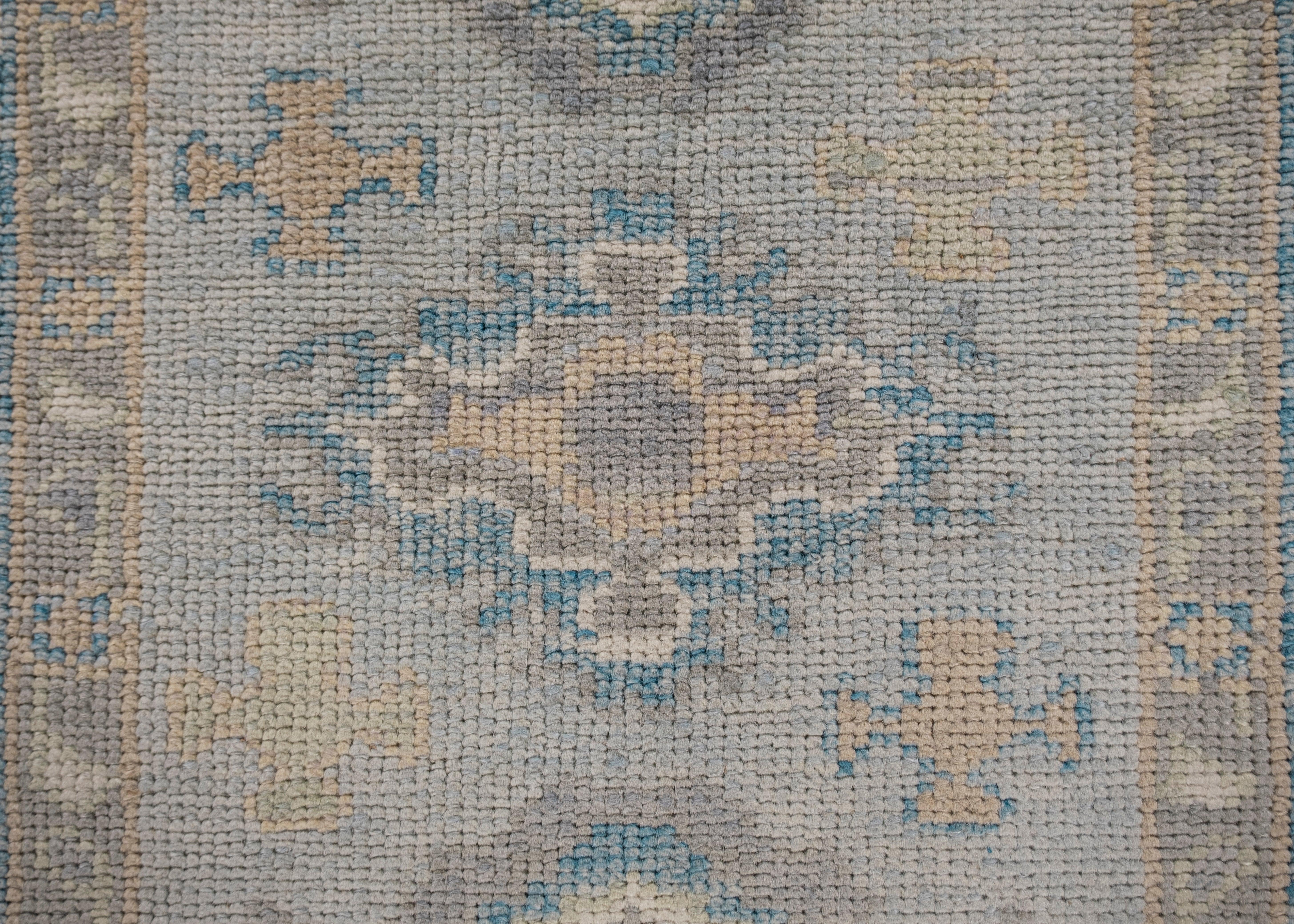 Oushak Rug Oriental Hand Knotted Turkish Oushak 2'10