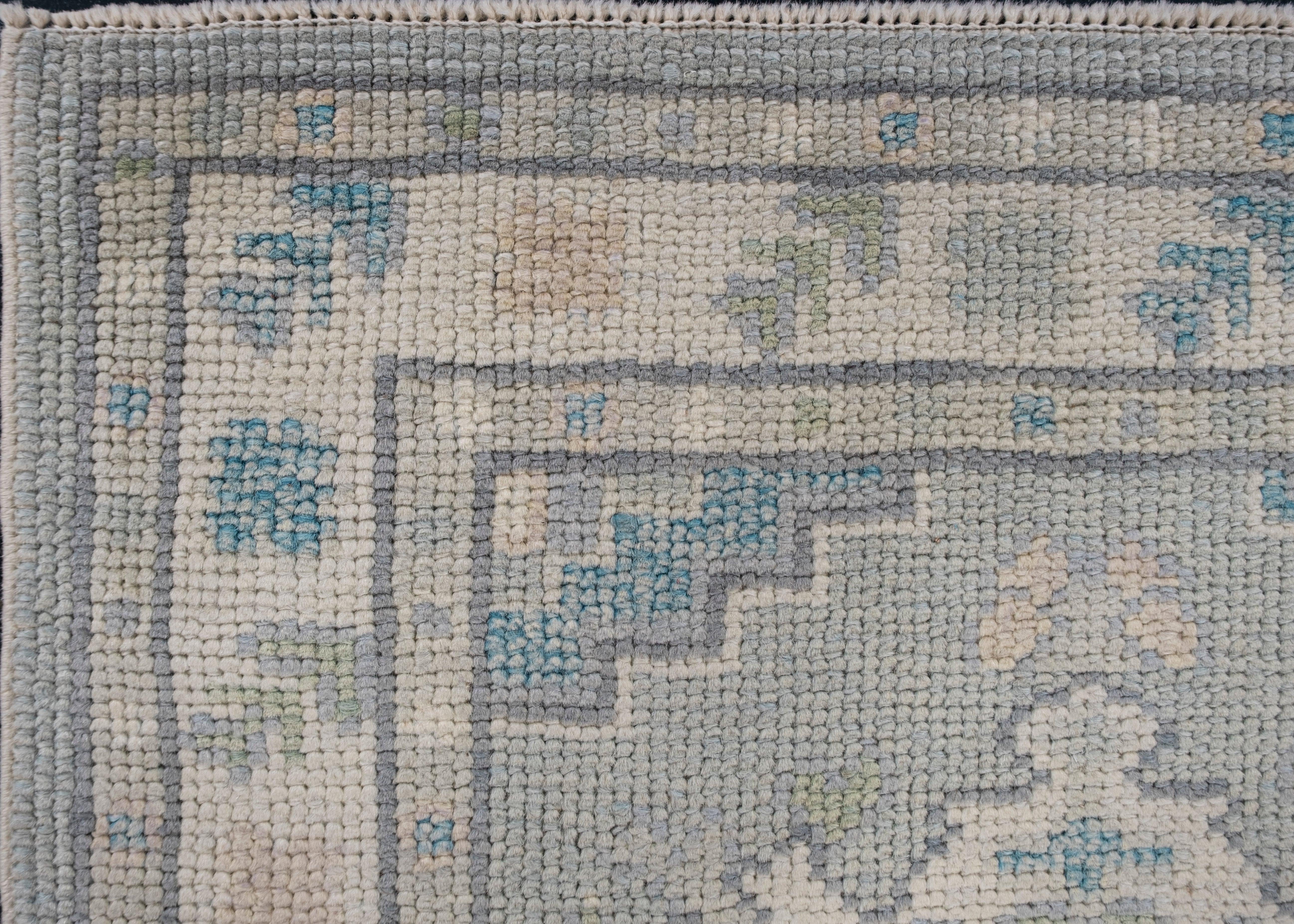 Oushak Rug Oriental Hand Knotted Turkish Oushak 2'9