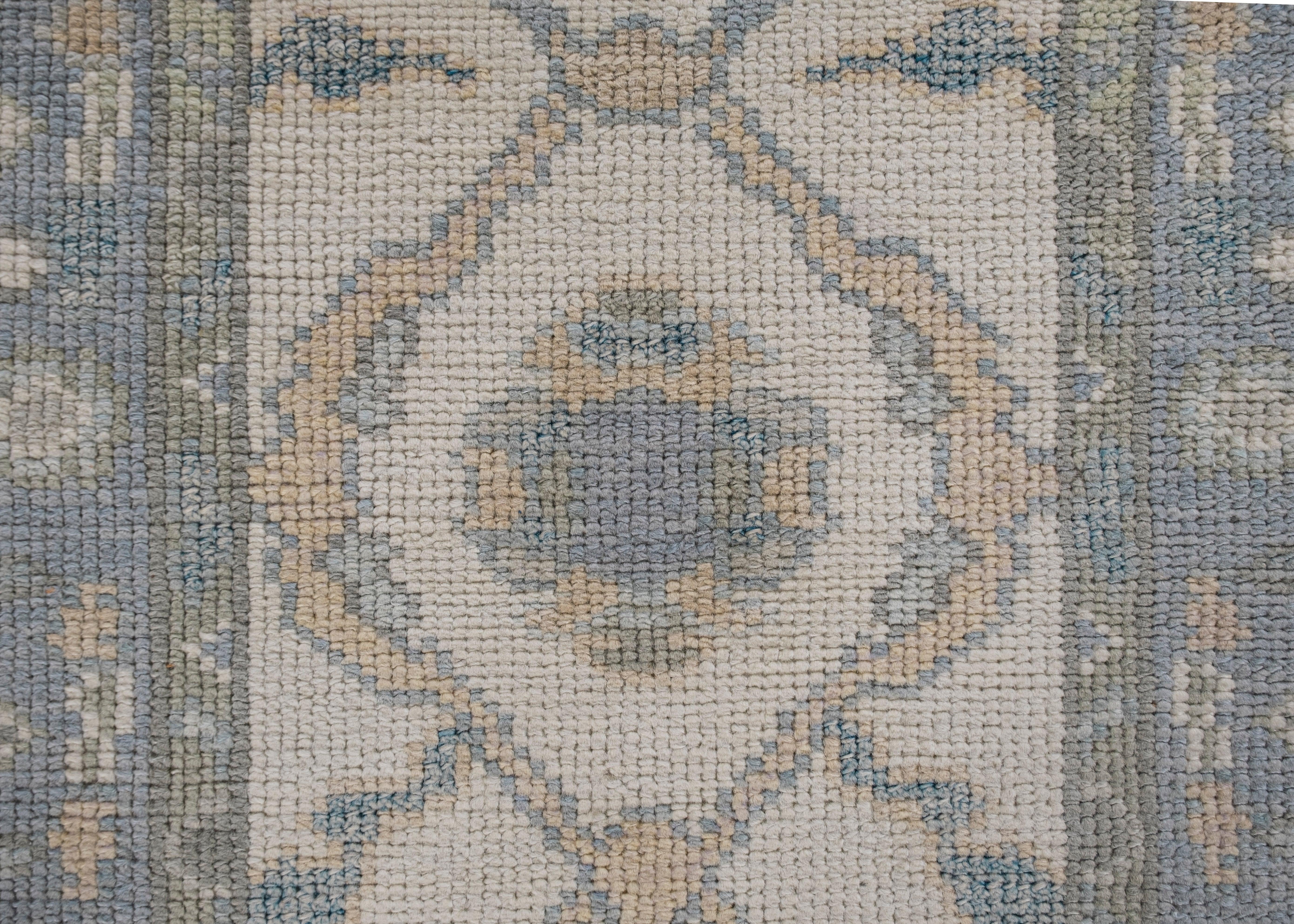 Oushak Rug Oriental Hand Knotted Turkish Oushak 2'11