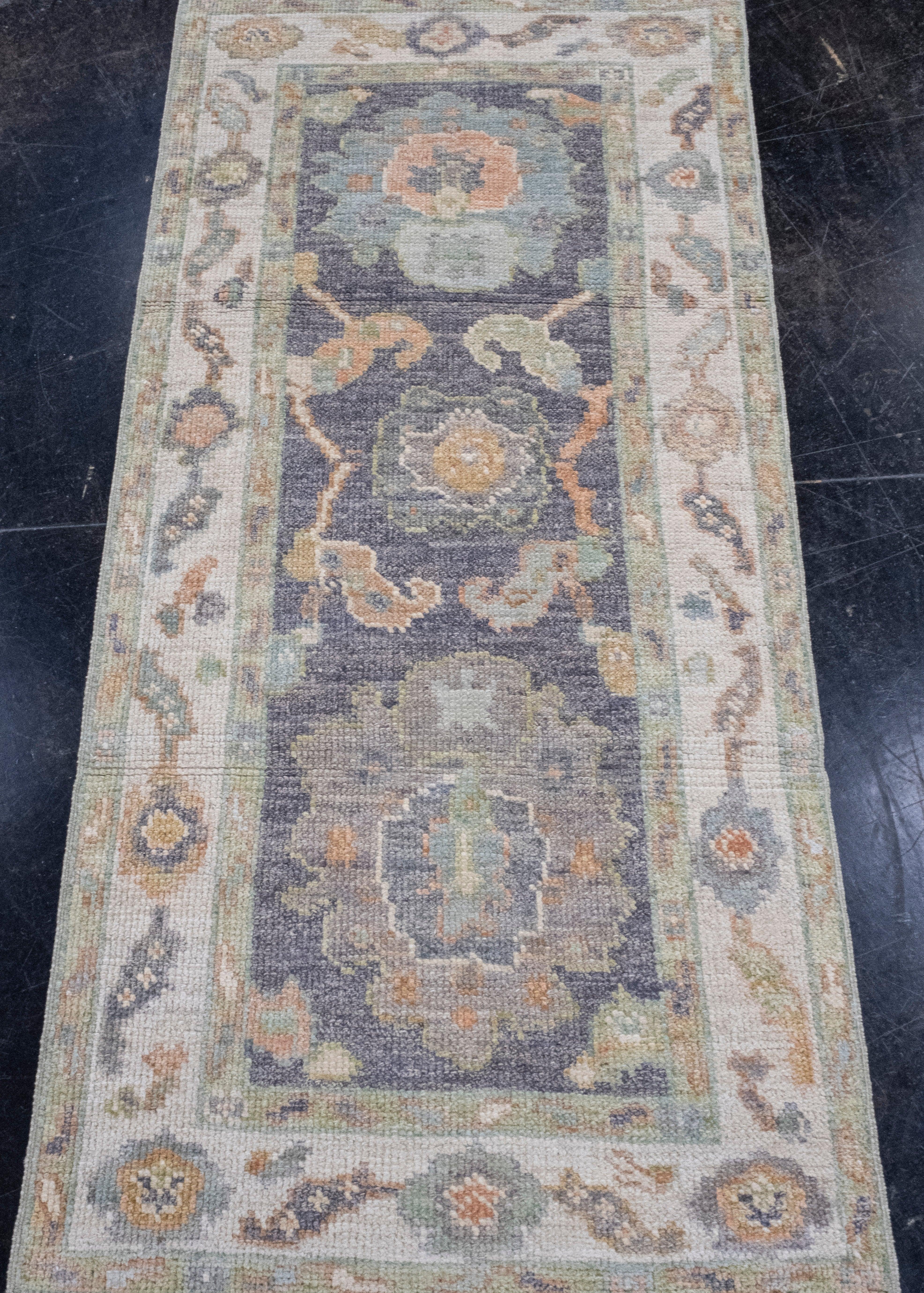 Turkish Oushak Rug 2'4