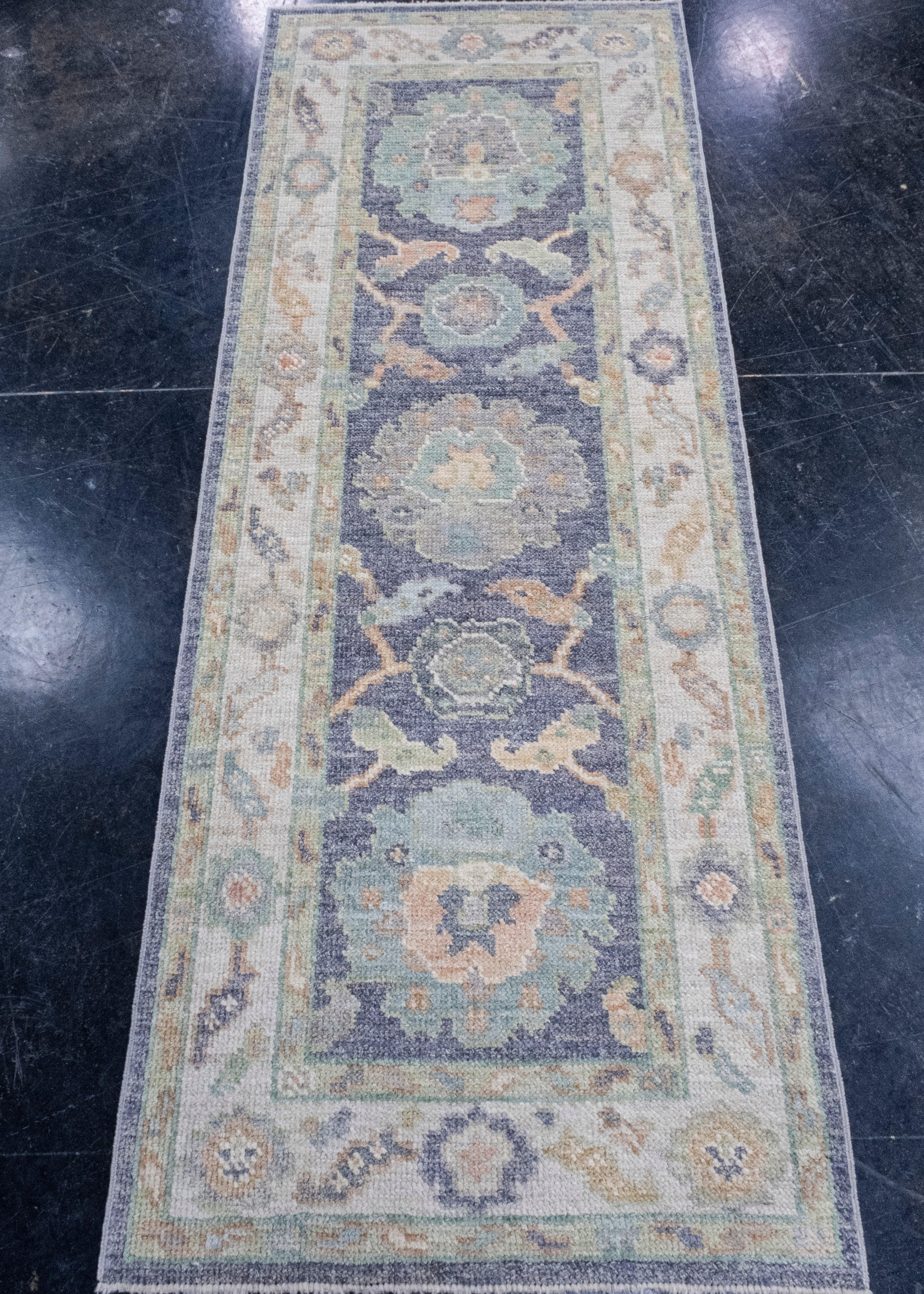 Turkish Oushak Rug 2'4