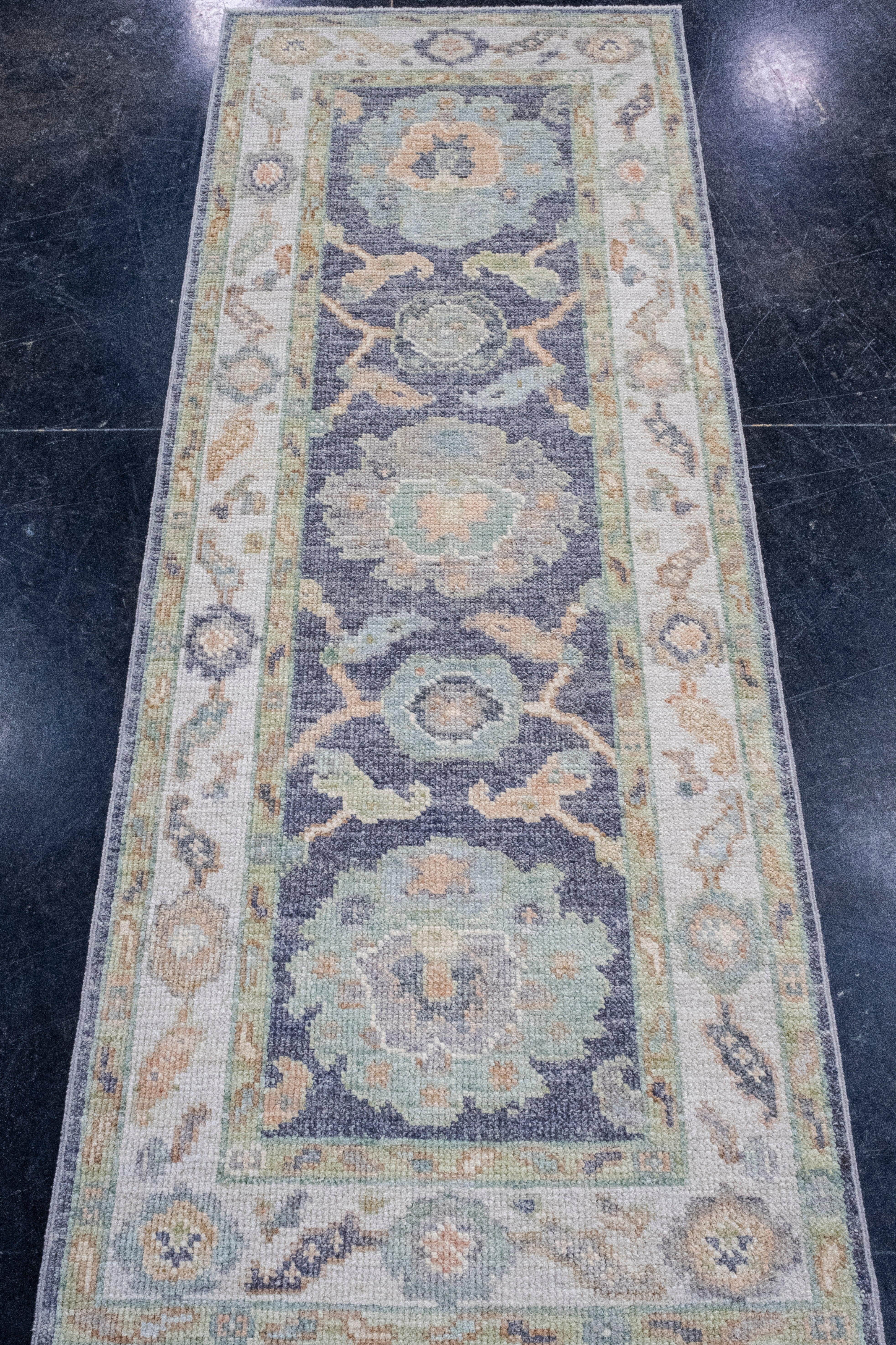 Turkish Oushak Rug 2'4