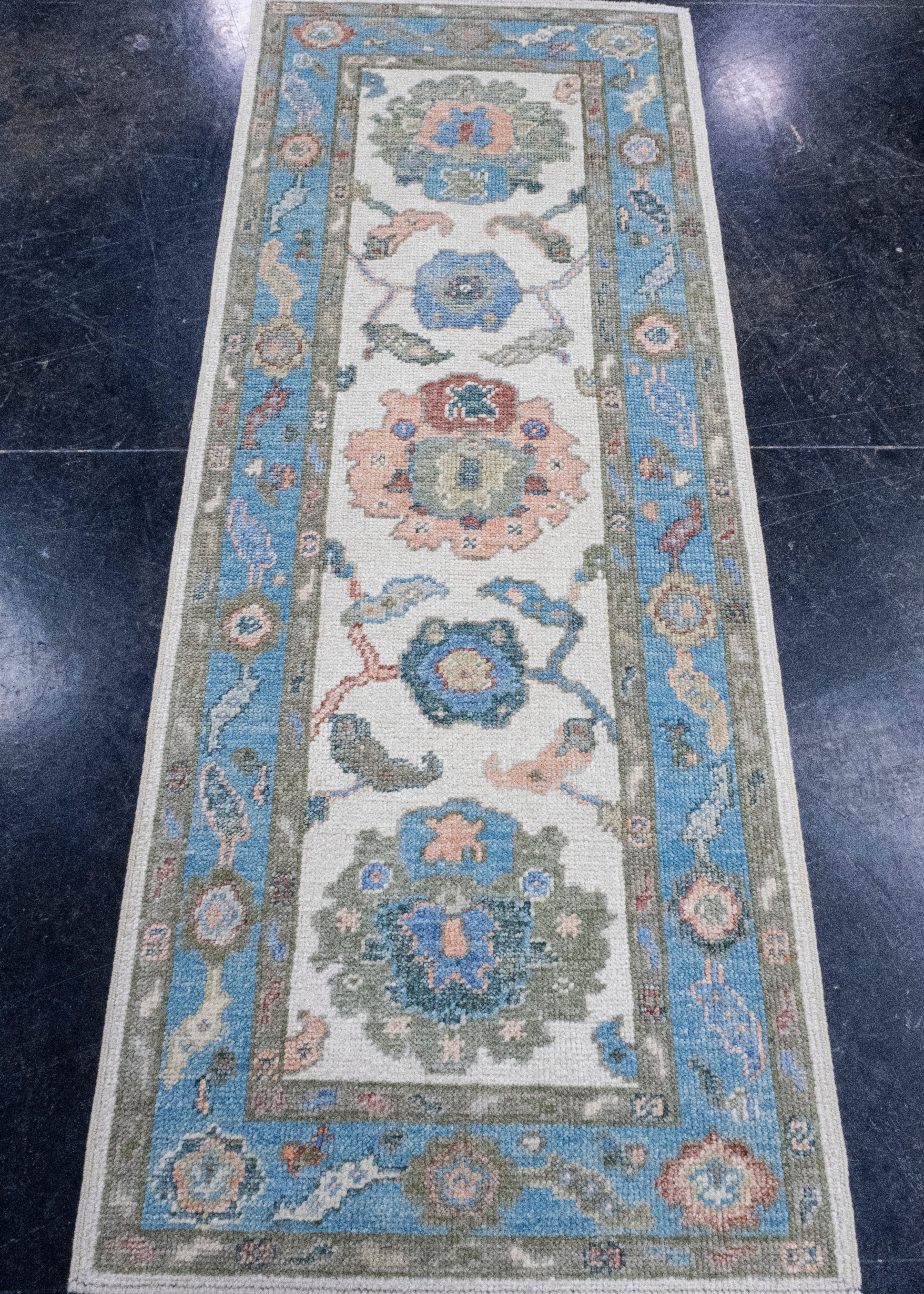 Turkish Oushak Rug 2'4