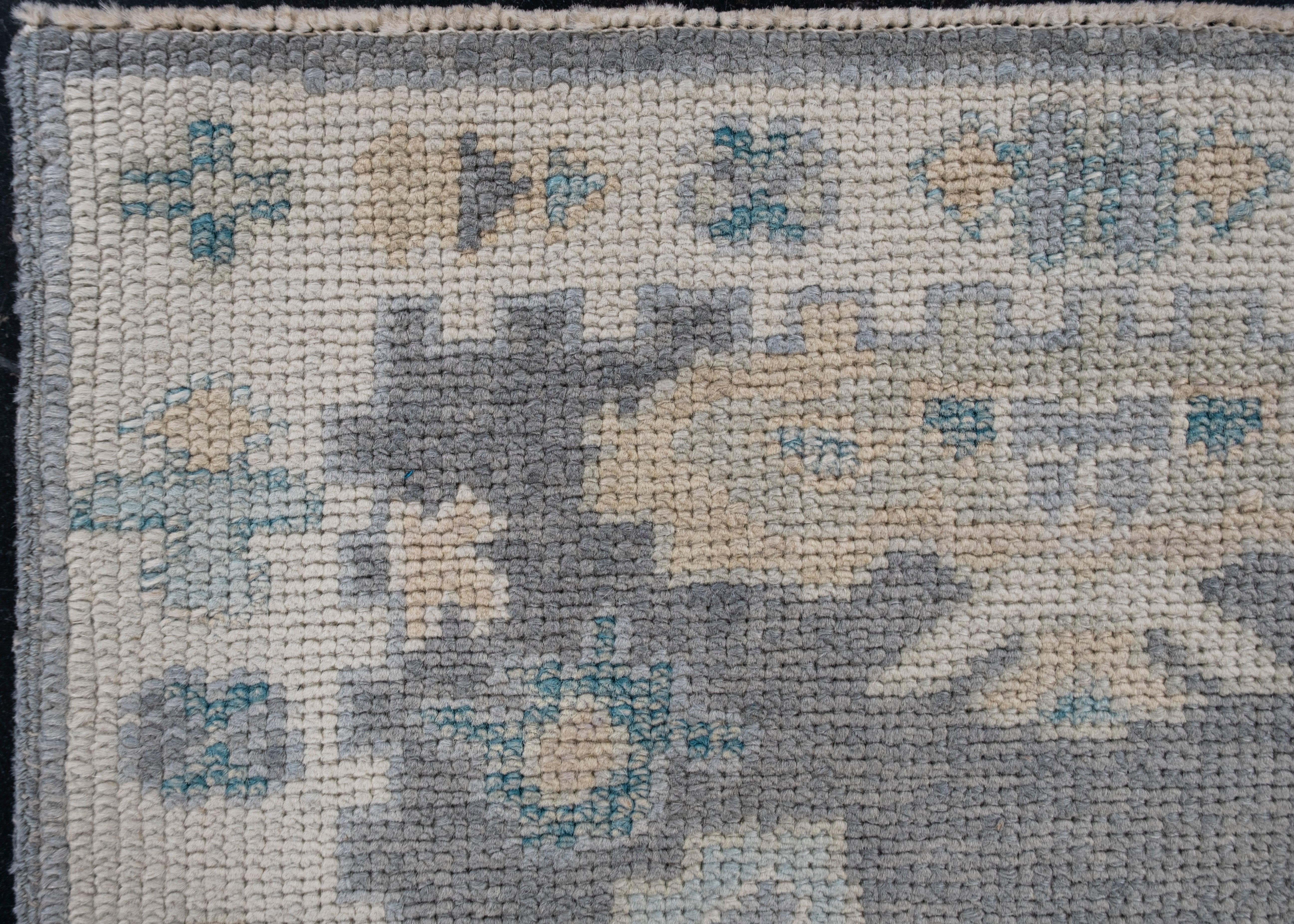 Oushak Rug Oriental Hand Knotted Turkish Oushak 2'11