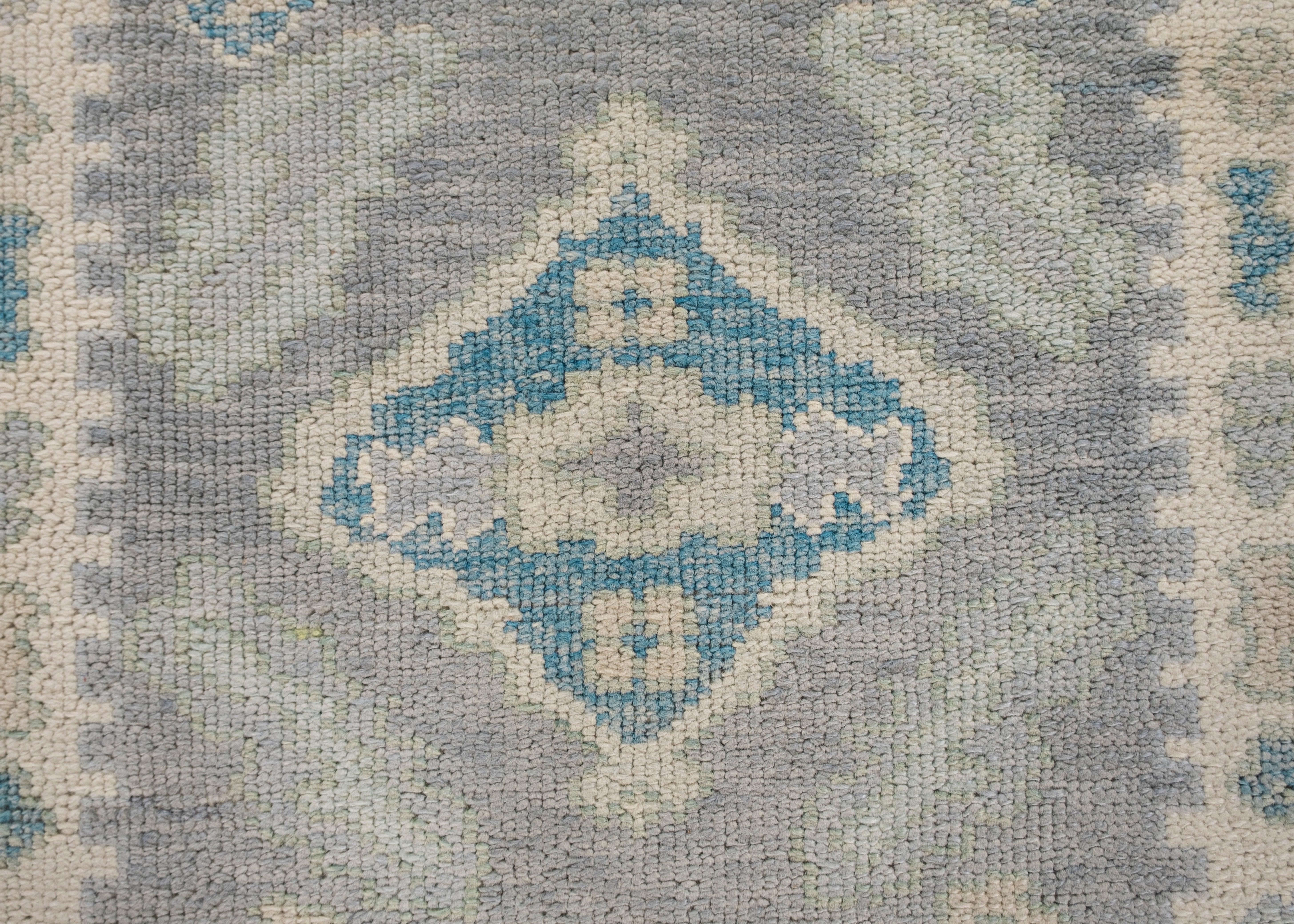 Oushak Rug Oriental Hand Knotted Turkish Oushak 4'1