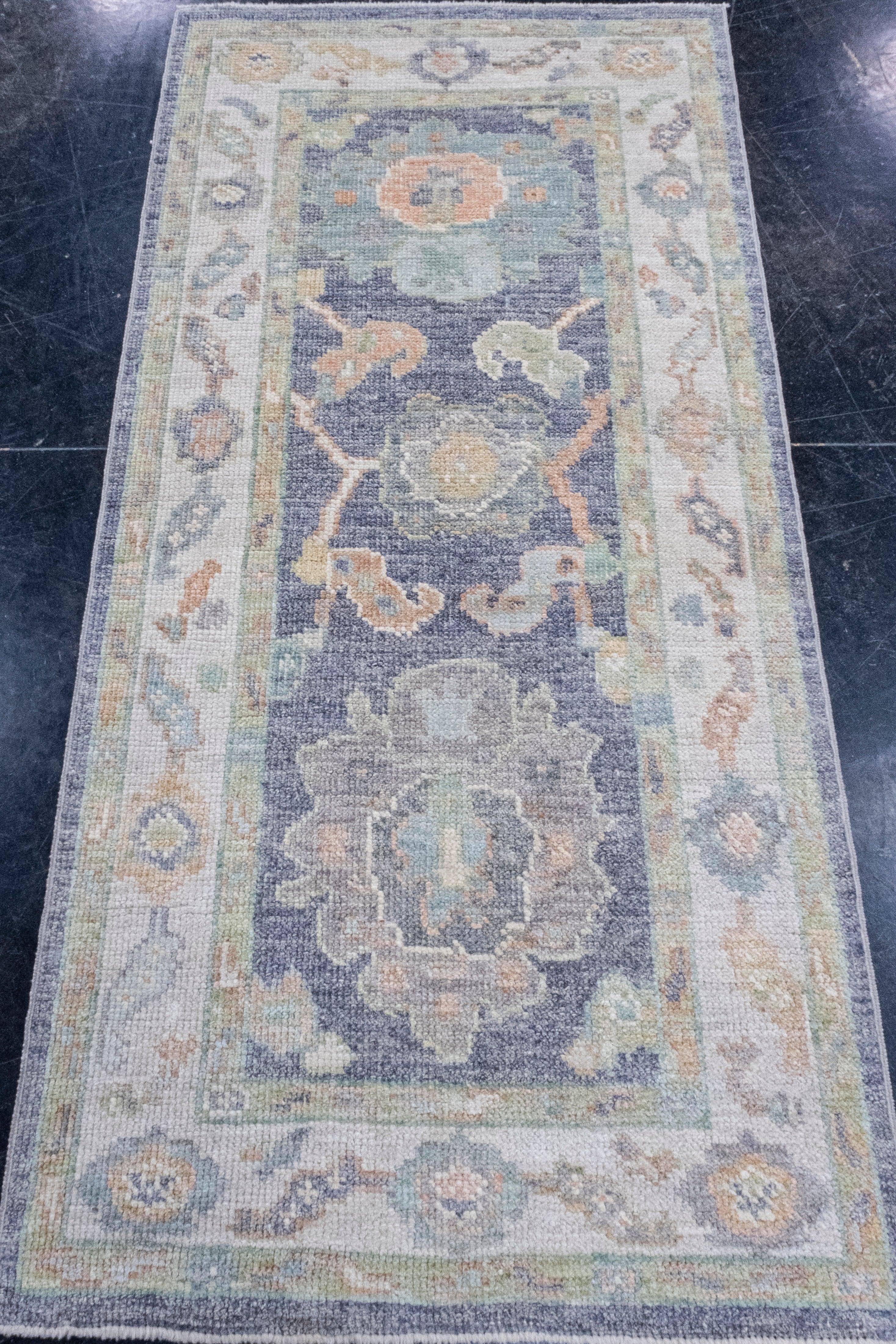 Turkish Oushak Rug 2'5