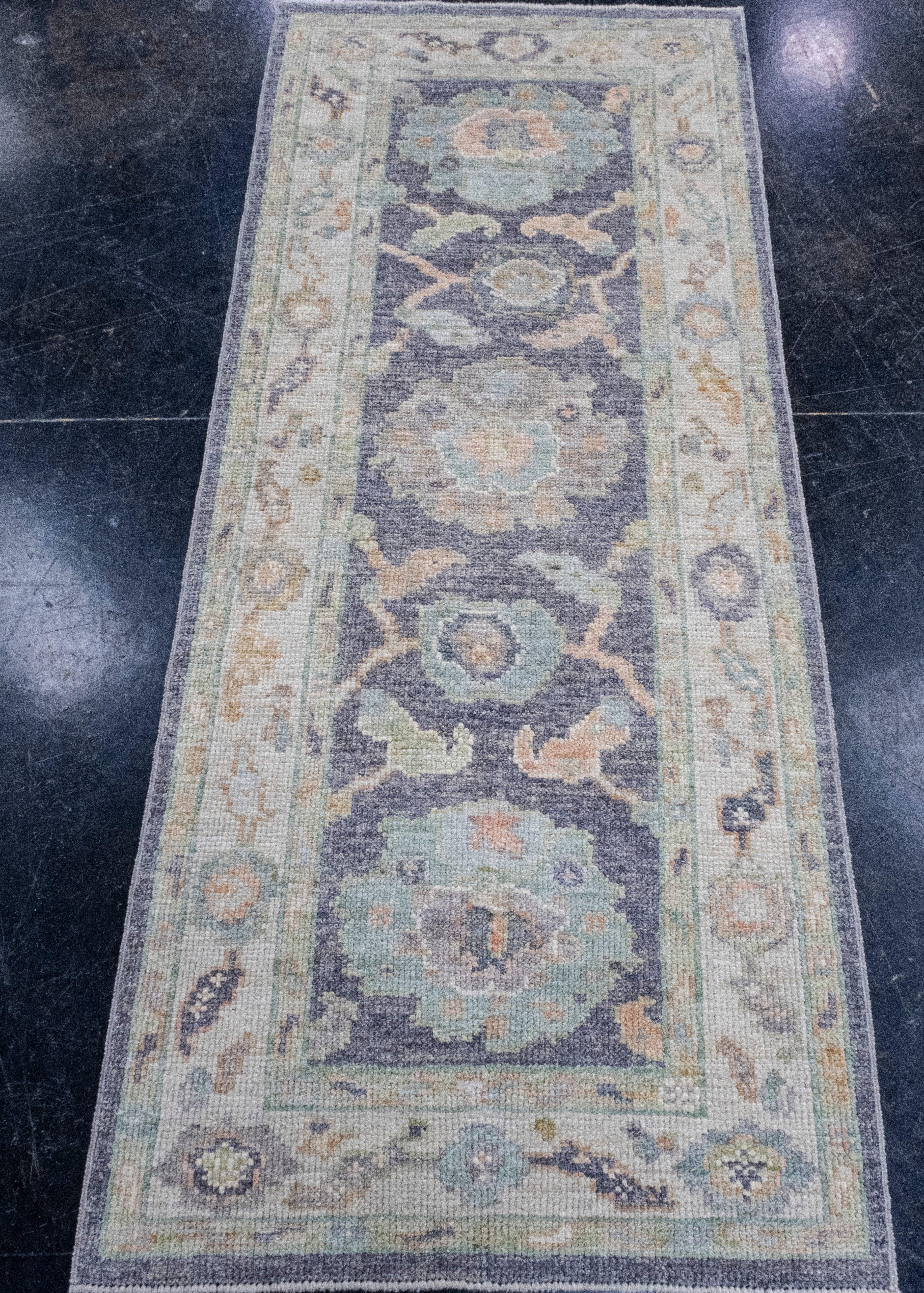 Turkish Oushak Rug 2'5