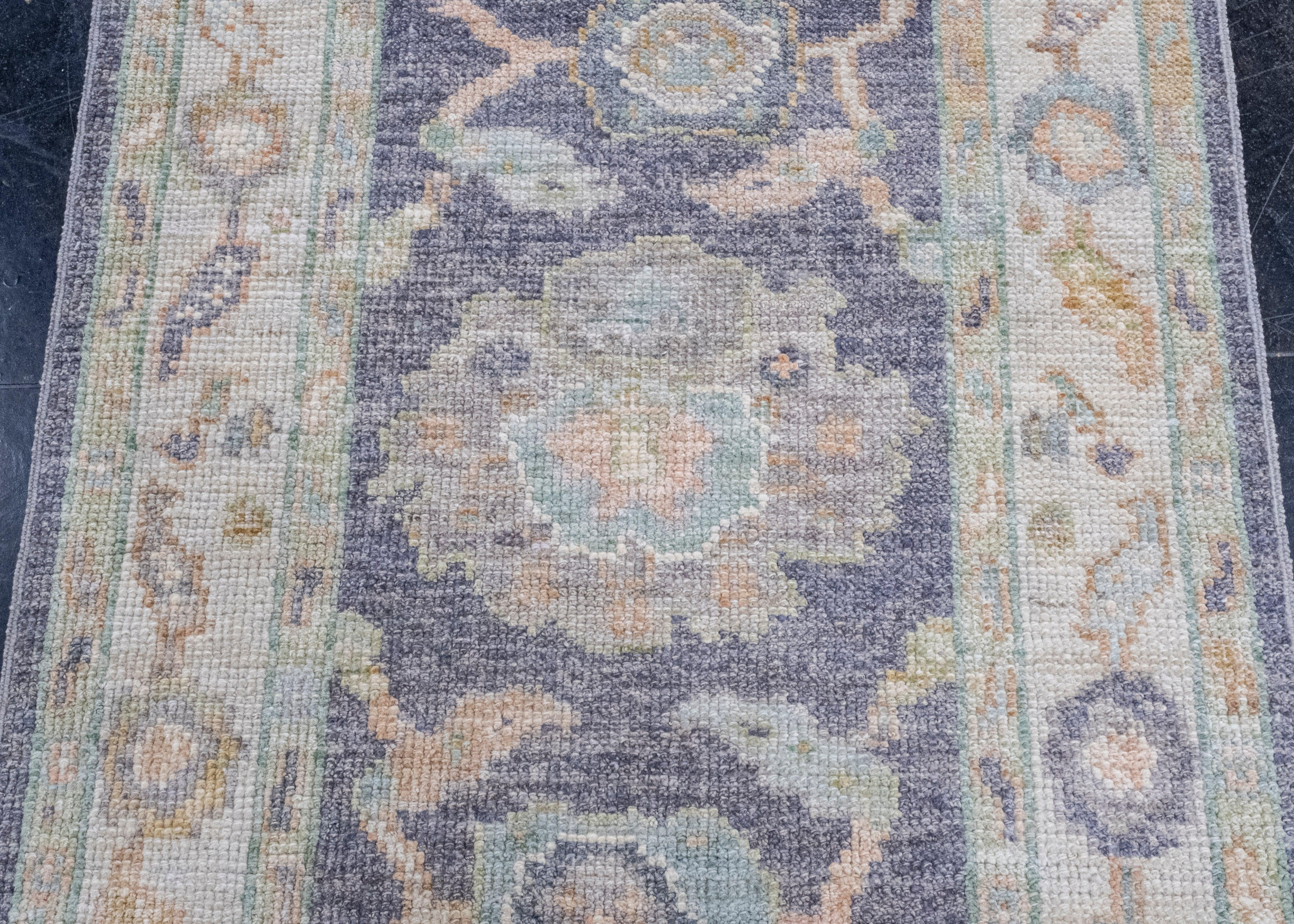 XXIe siècle et contemporain Tapis turc Oushak 2'5