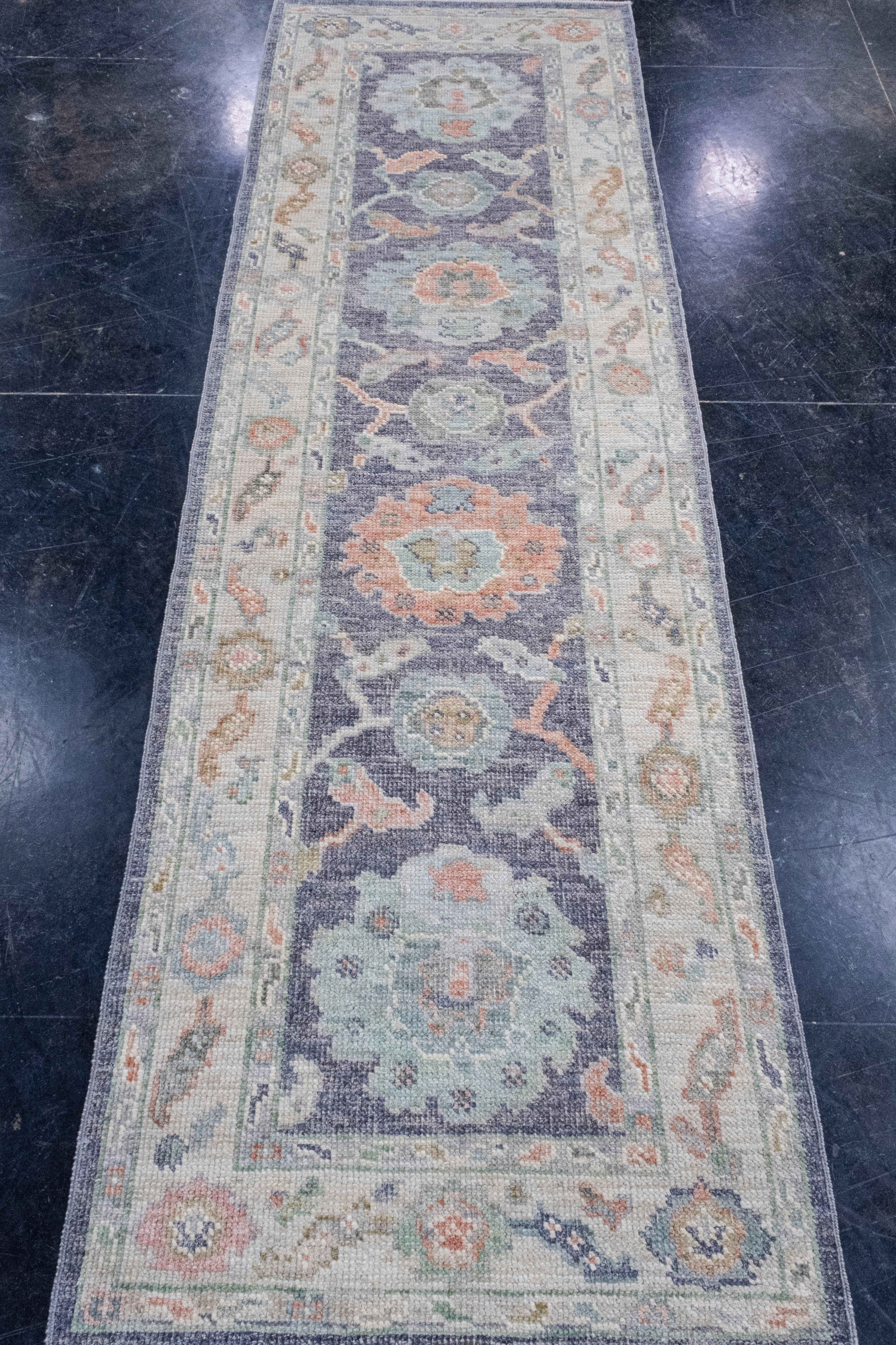Turkish Oushak Rug 2'5