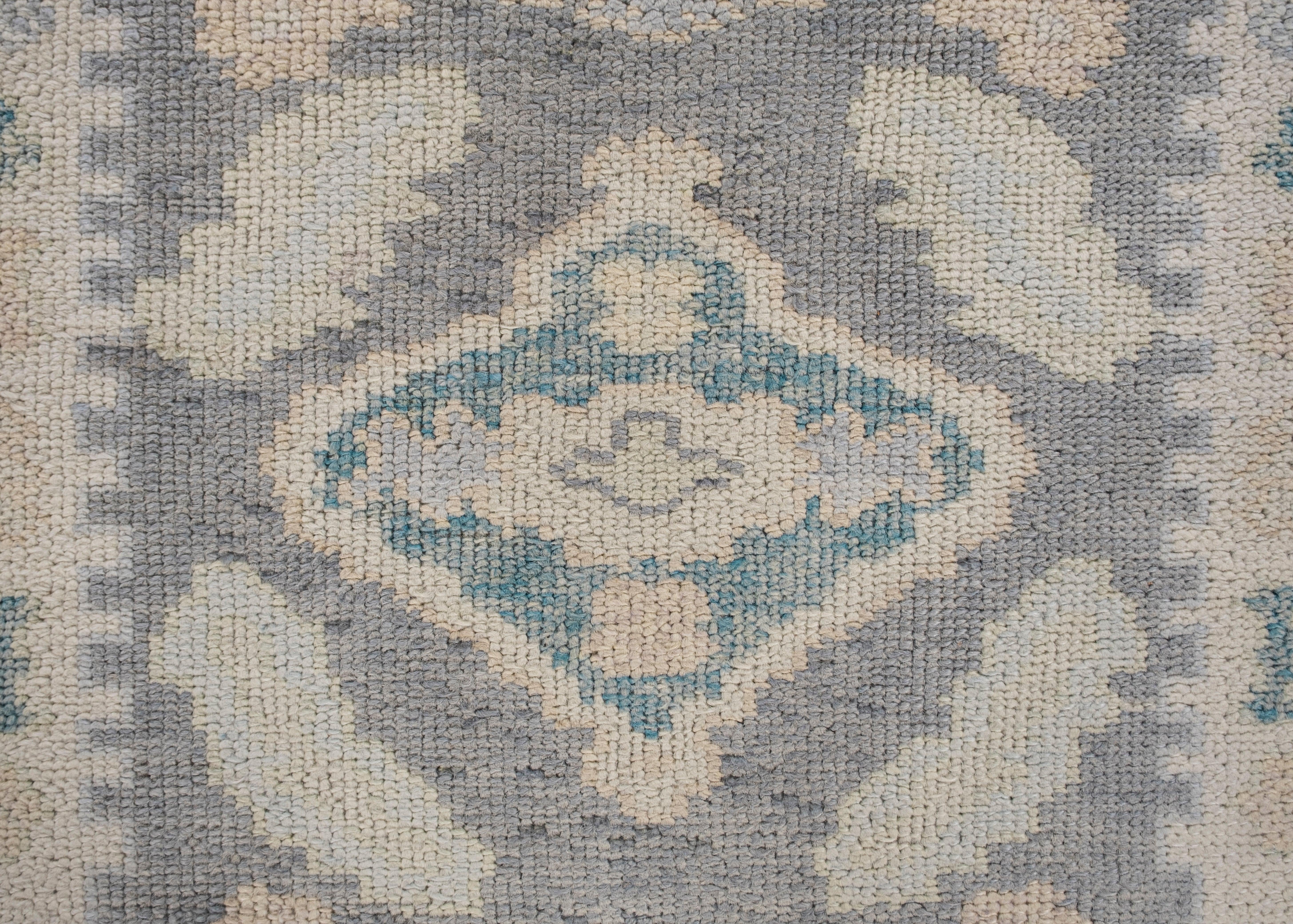 Oushak Rug Oriental Hand Knotted Turkish Oushak 4'3