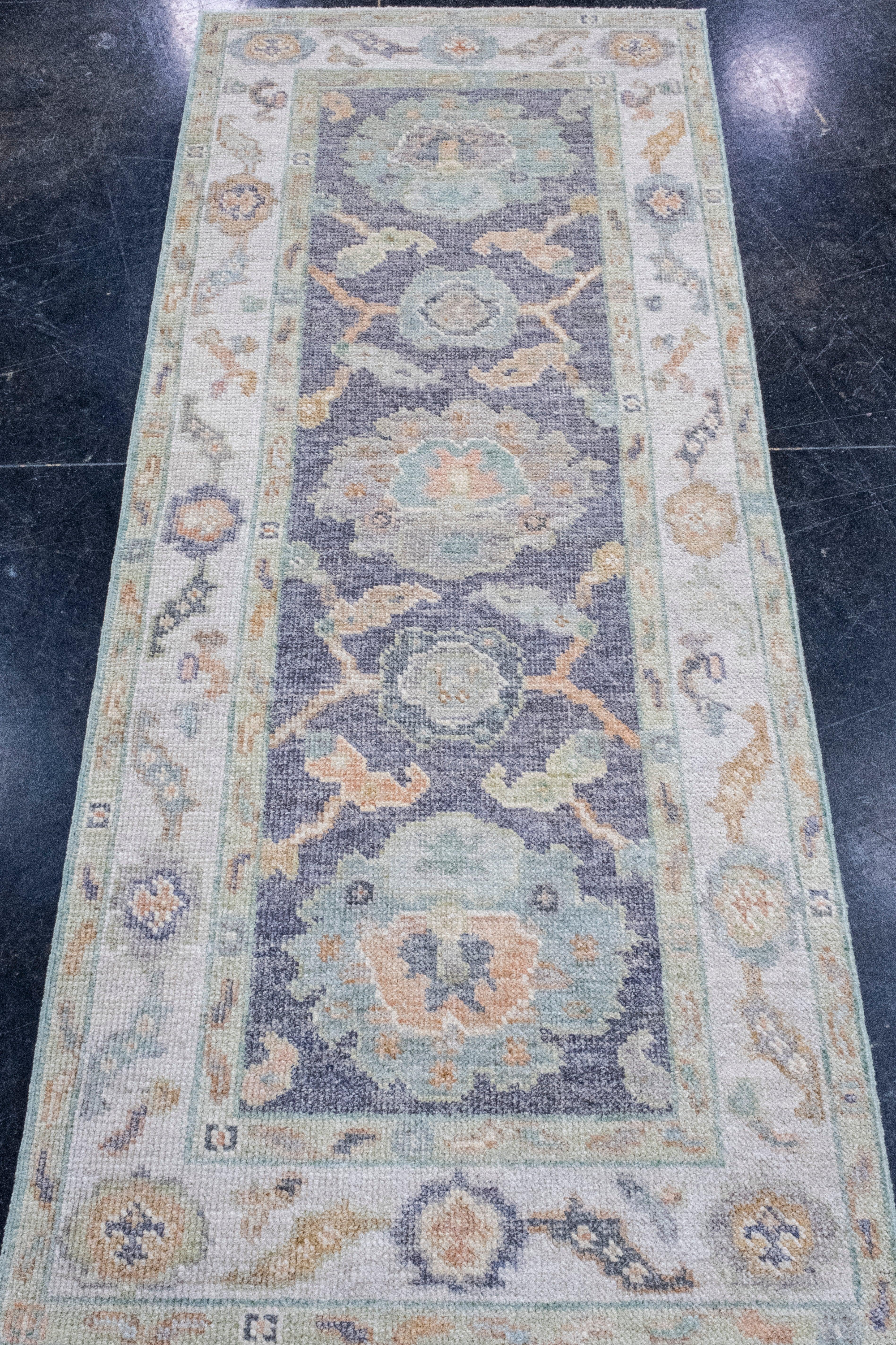 Turkish Oushak Rug 2'6