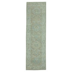 Alfombra turca de Oushak, 76 cm x 264 cm, n.º 19421