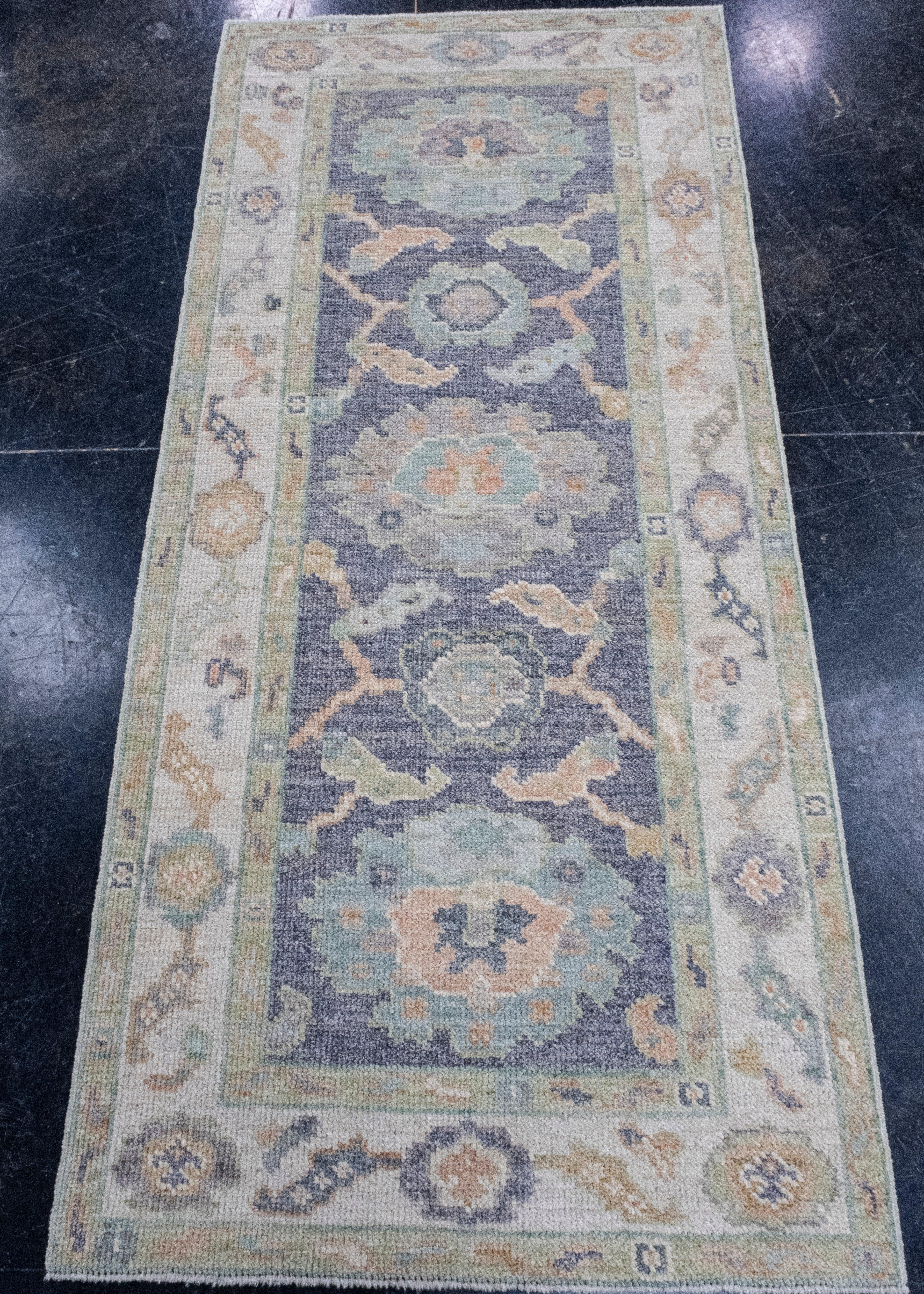 Turkish Oushak Rug 2'7