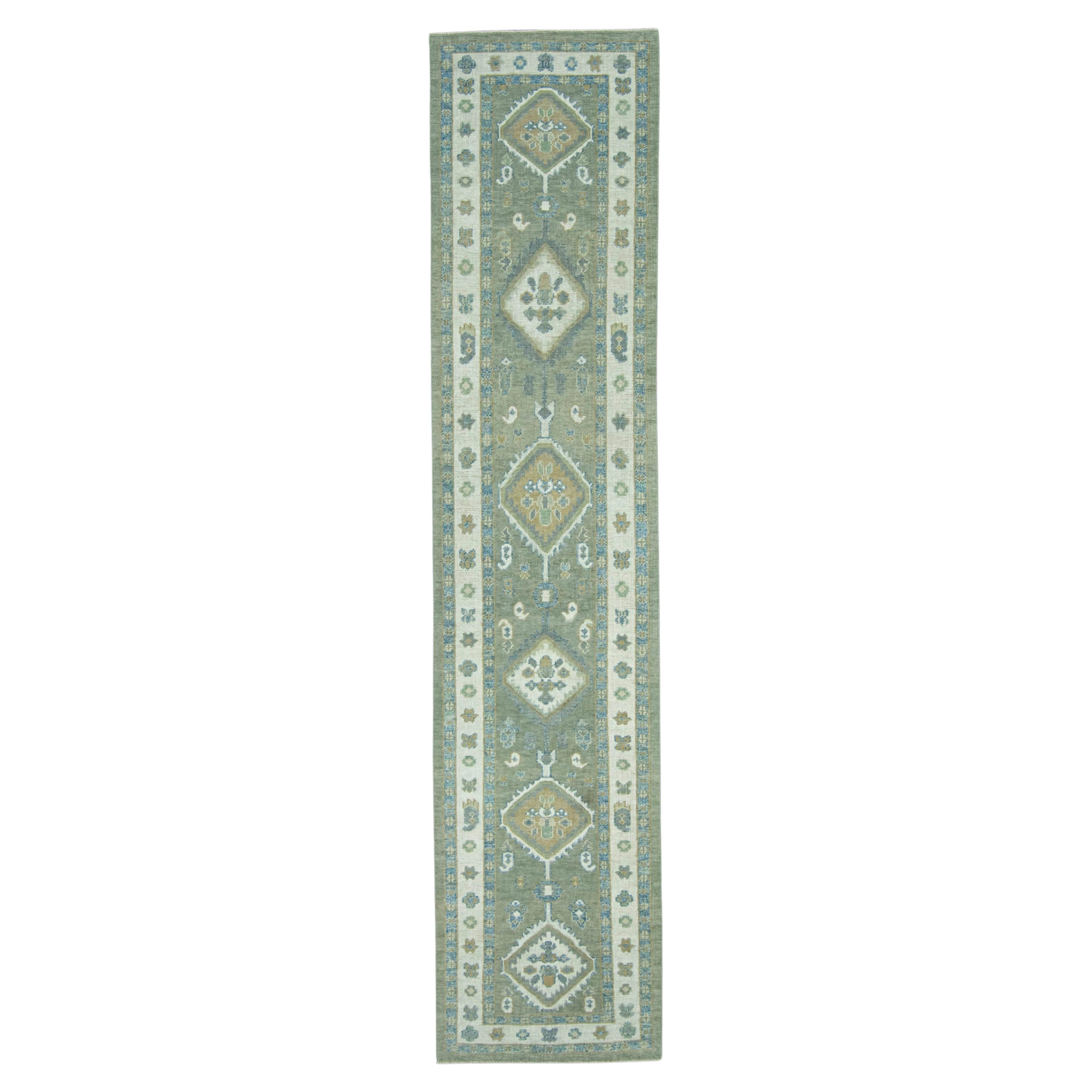 Turkish Oushak Rug 2'8" x 12'10" #19177