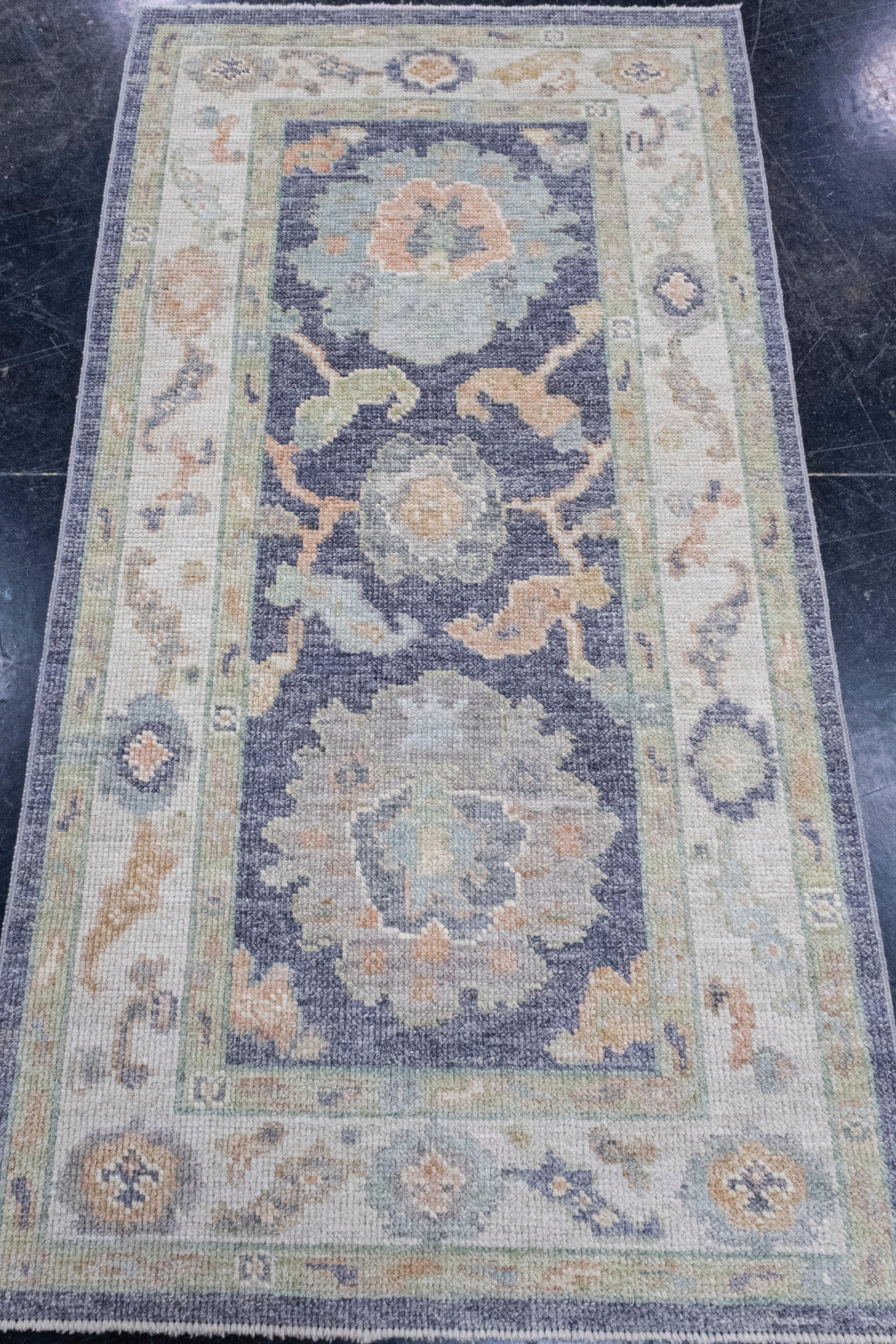 Turkish Oushak Rug 2'8