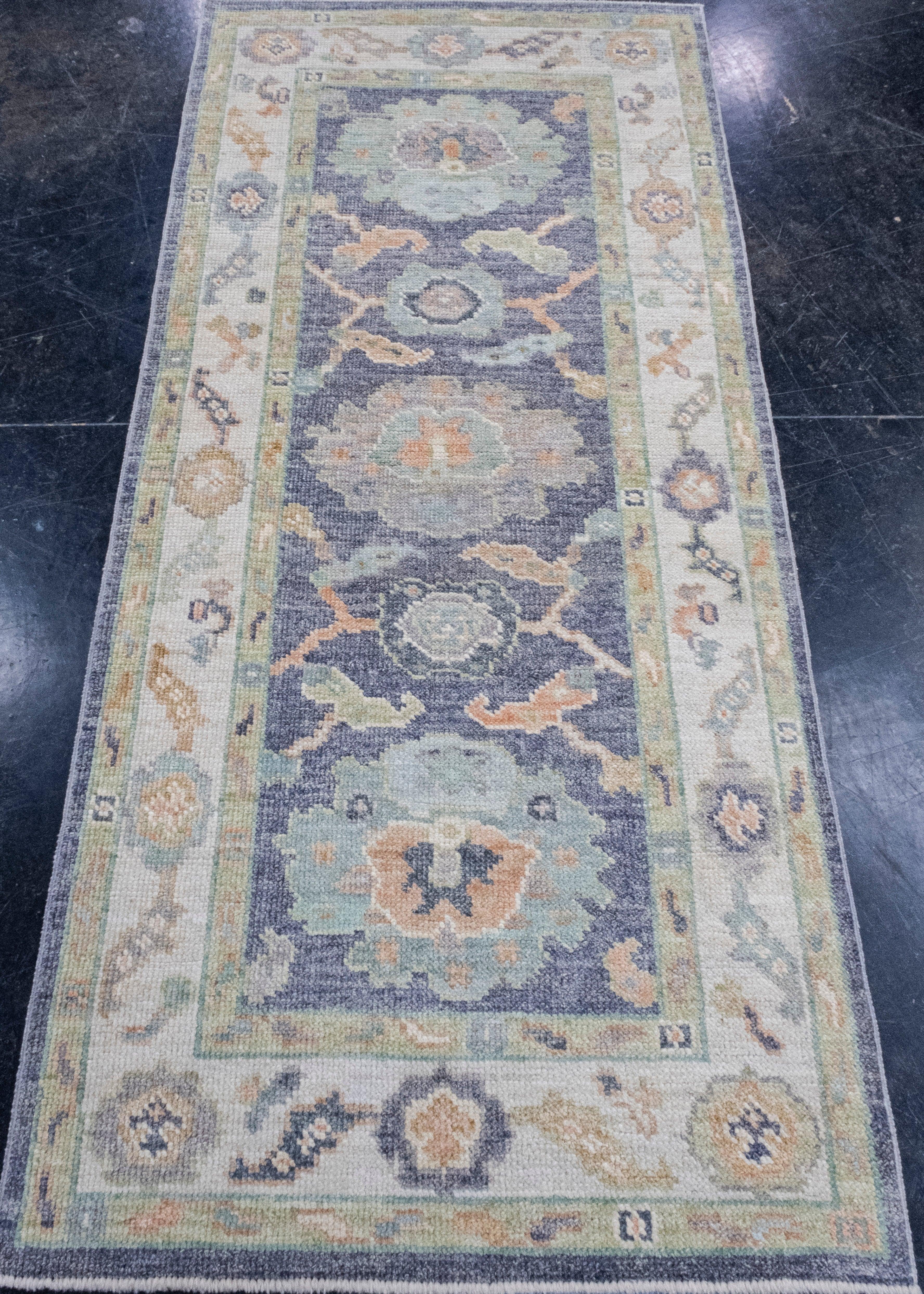Turkish Oushak Rug 2'8