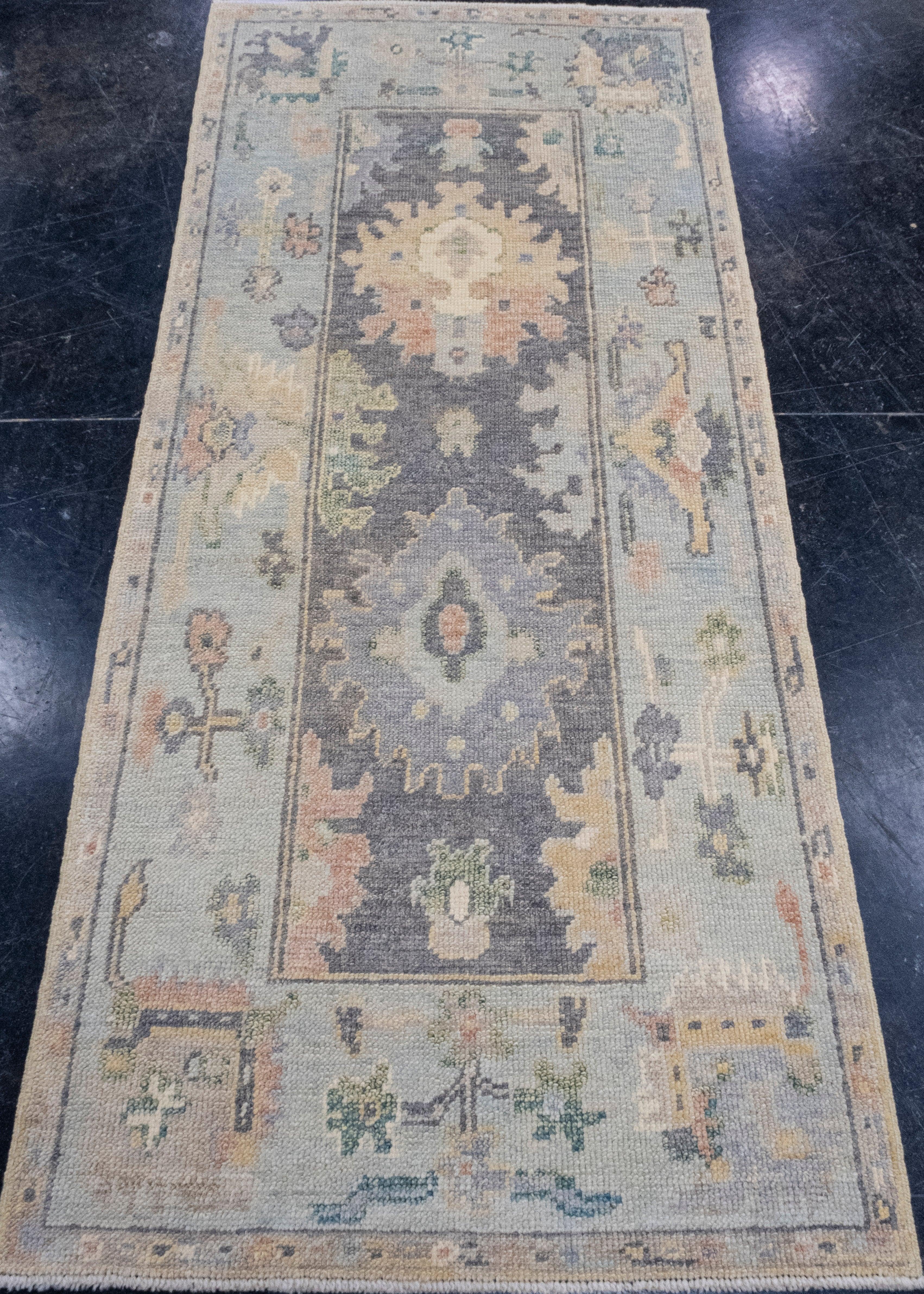 Turkish Oushak Rug 2'8