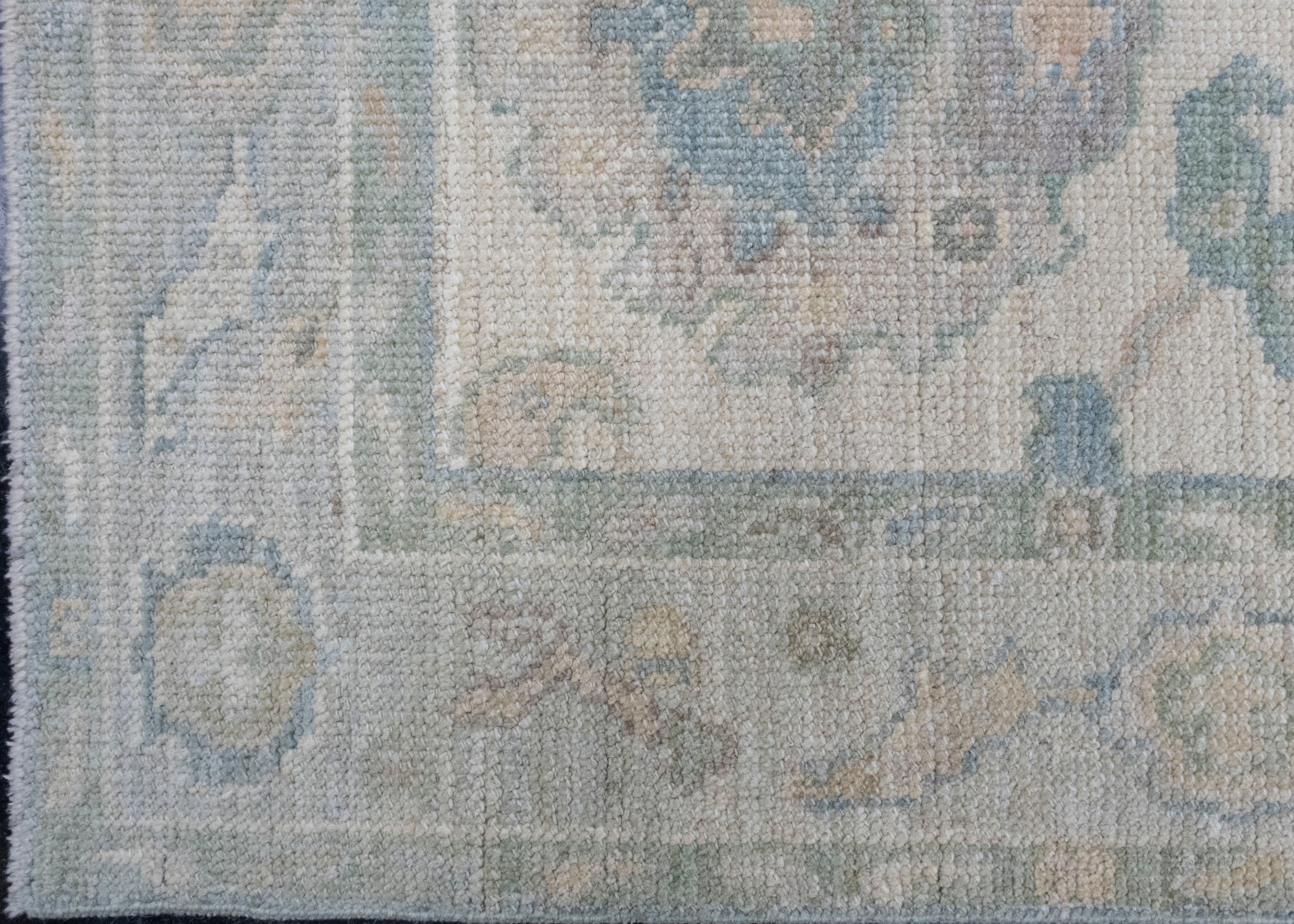 Hand-Knotted Turkish Oushak Rug 2'8