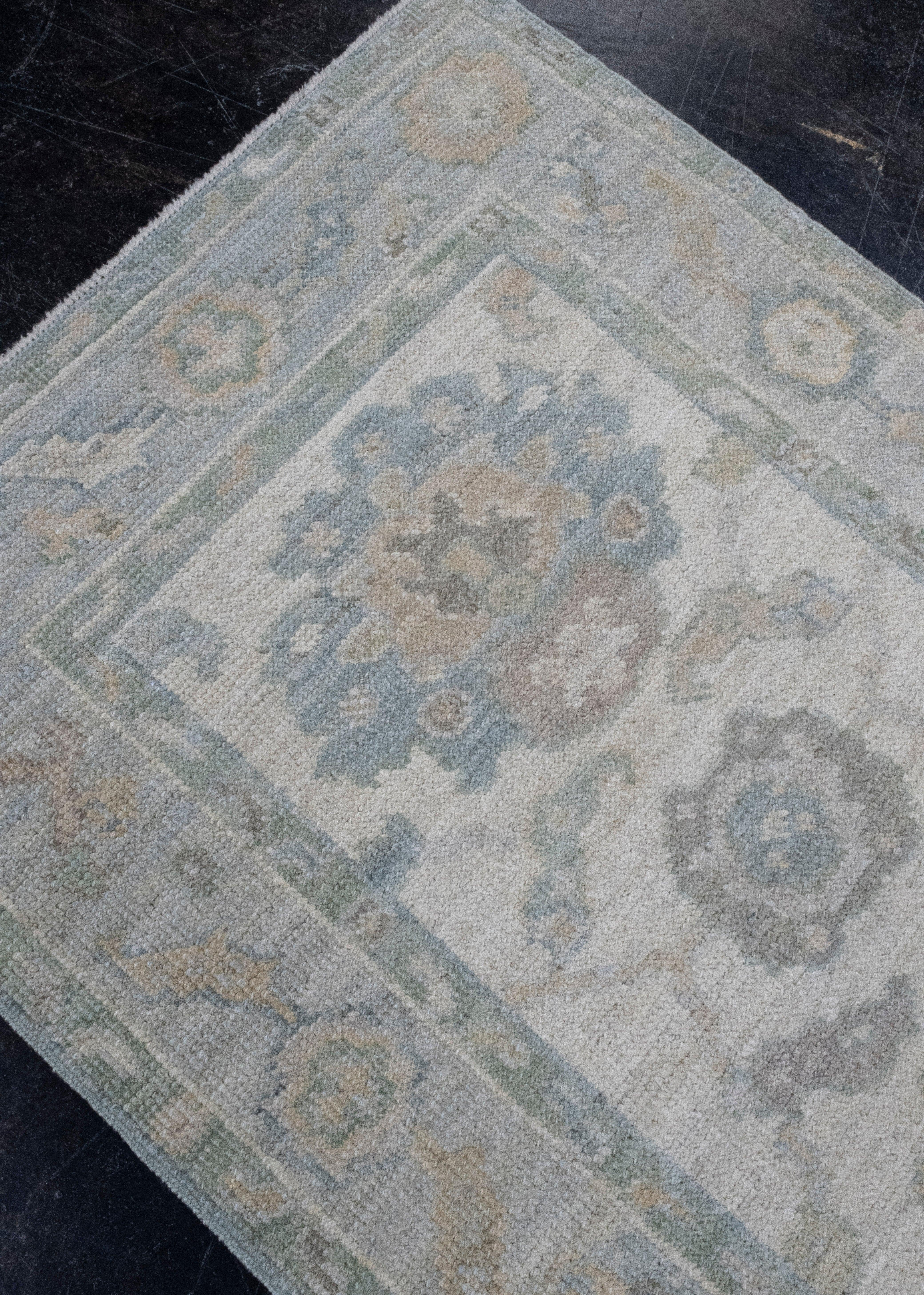Wool Turkish Oushak Rug 2'8