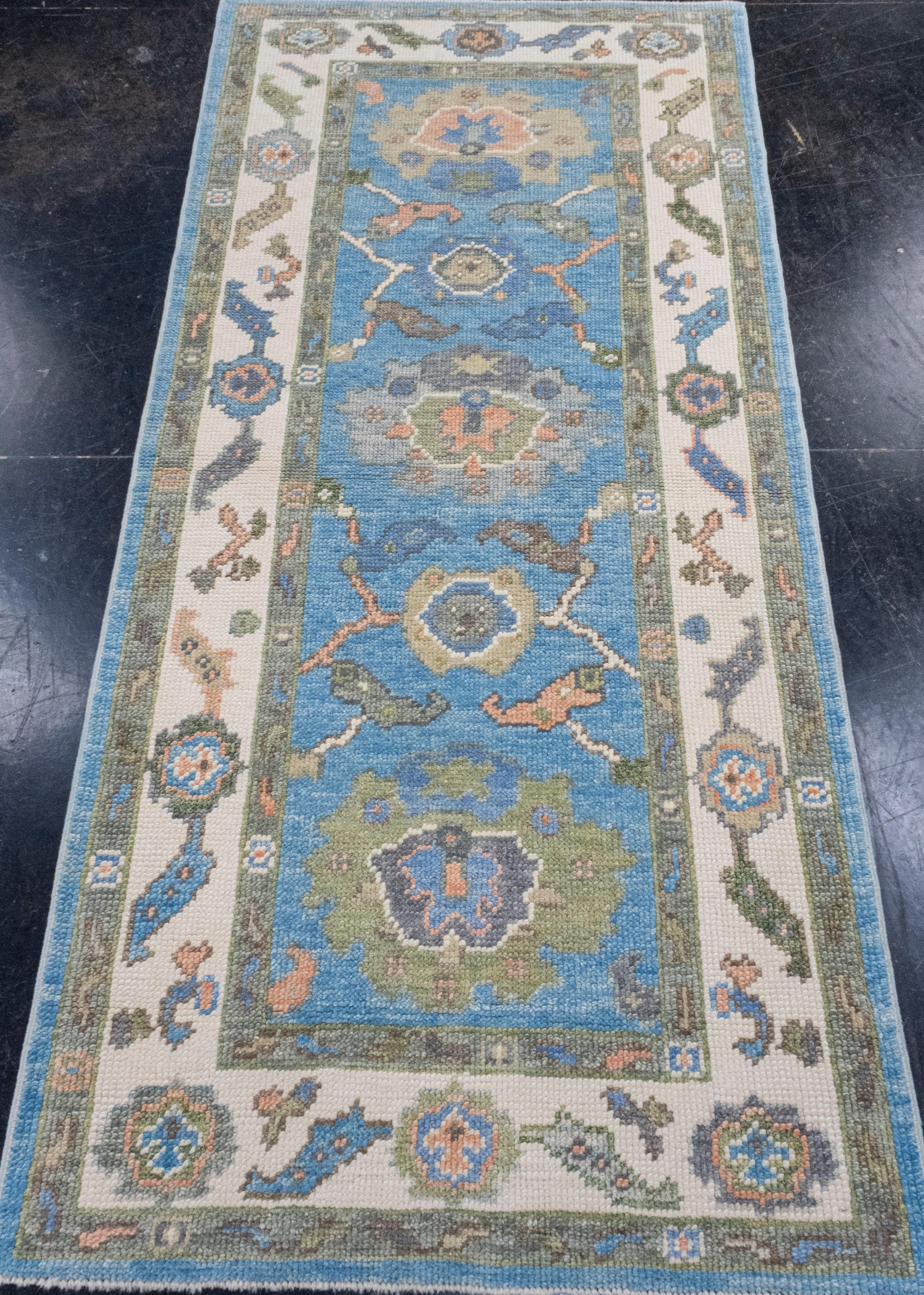 Turkish Oushak Rug 2'8