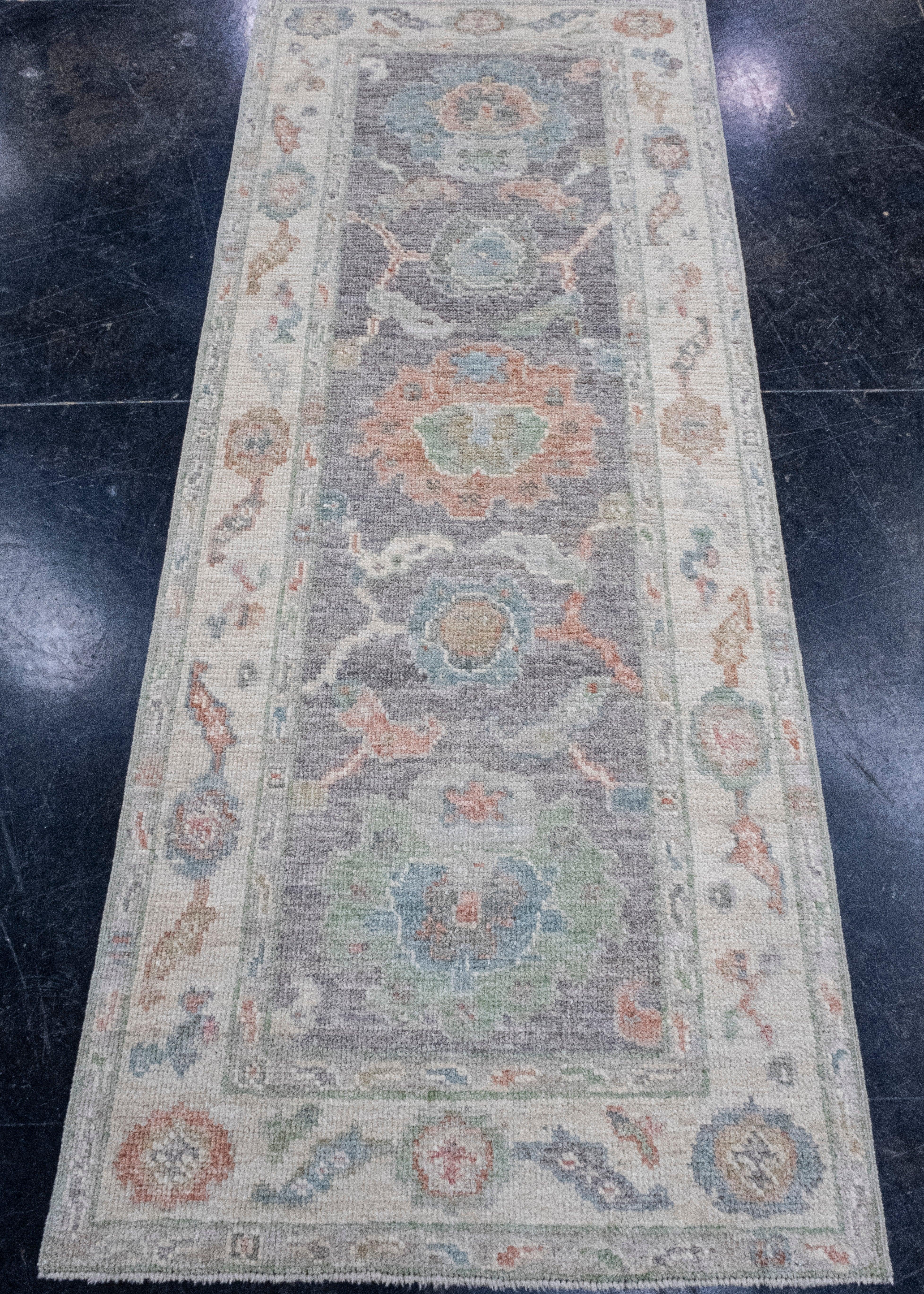 Turkish Oushak Rug 2'8
