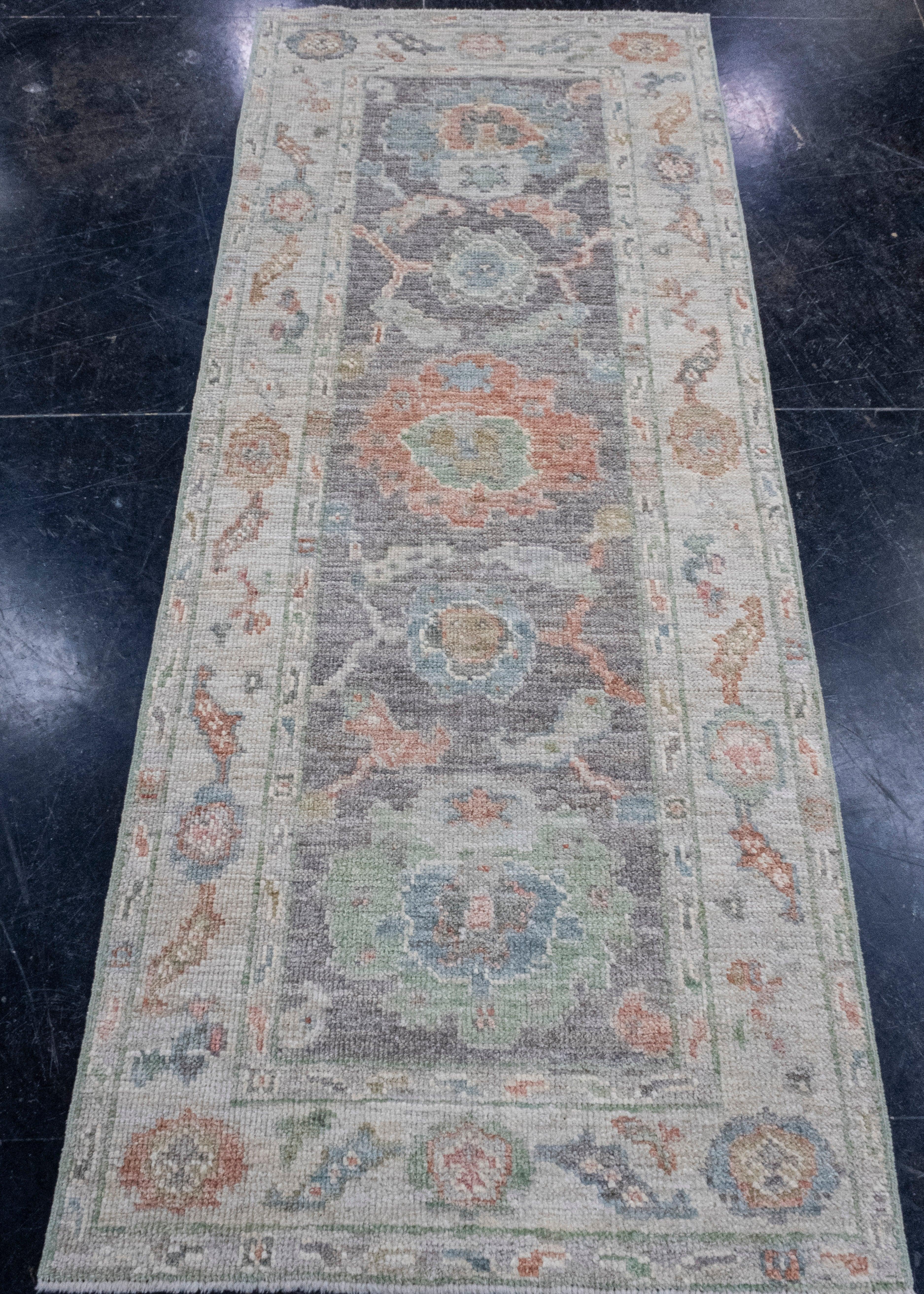 Turkish Oushak Rug 2'8