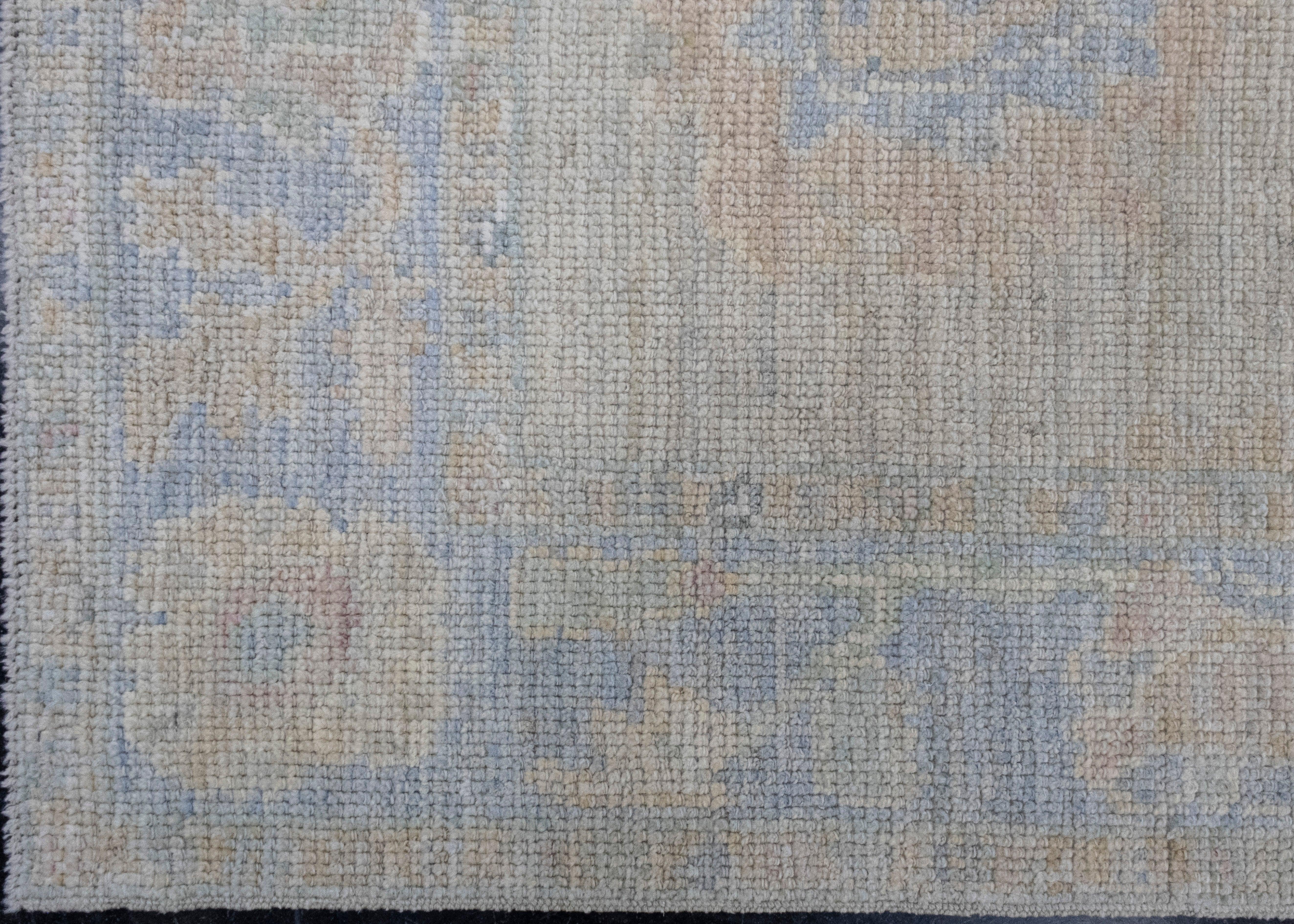 Hand-Knotted Turkish Oushak Rug 2'8