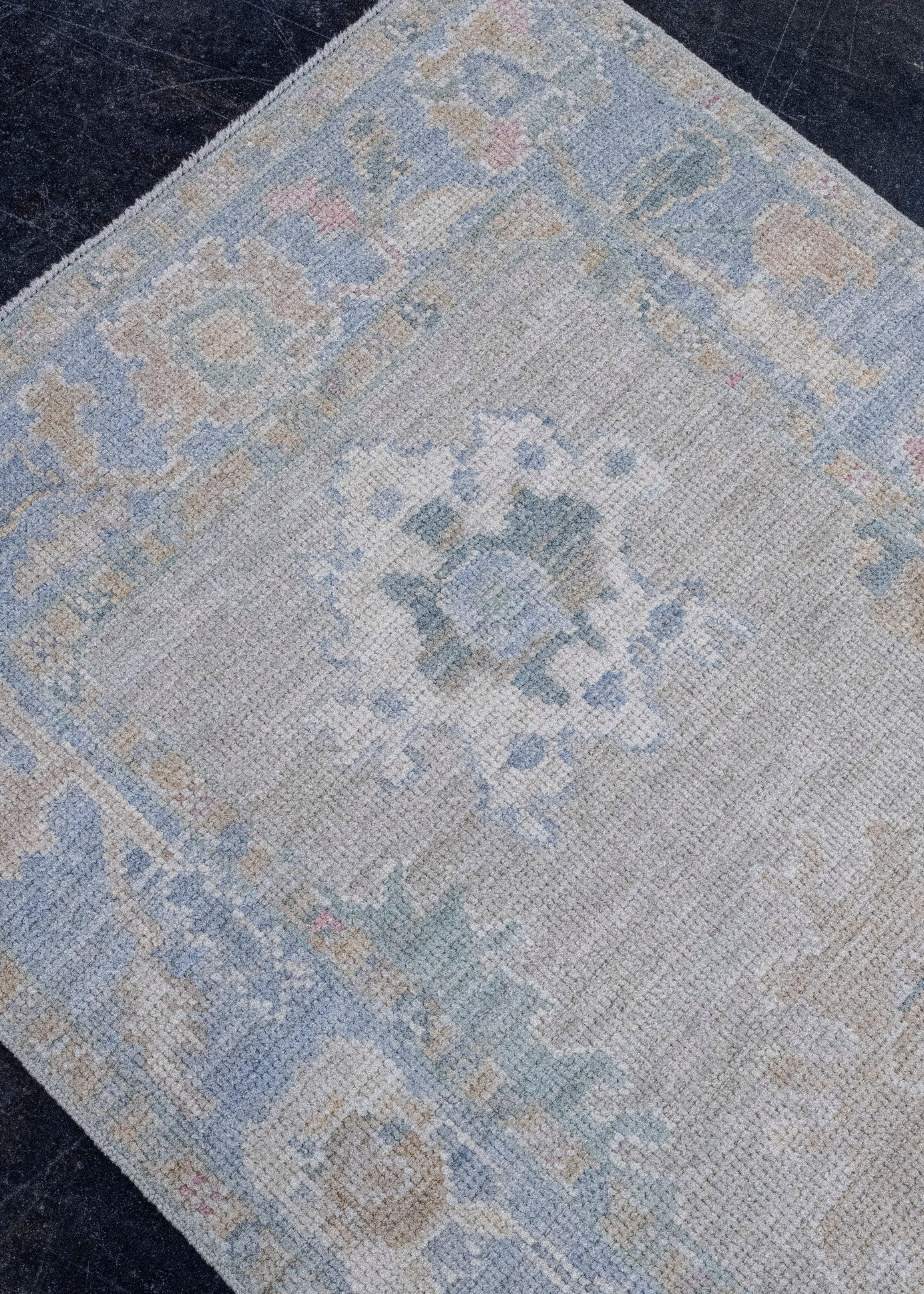 Contemporary Turkish Oushak Rug 2'8
