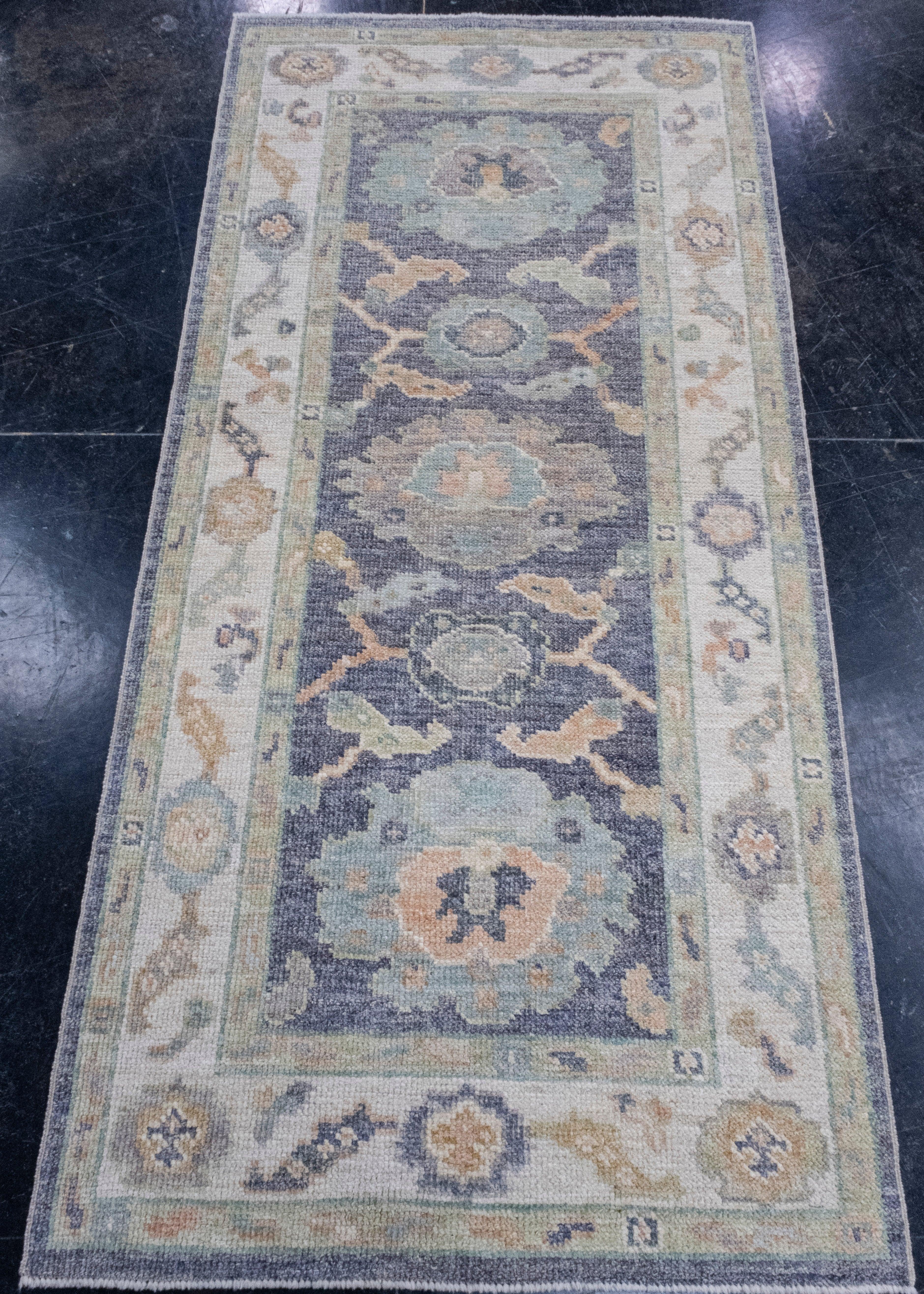 Turkish Oushak Rug 2'9
