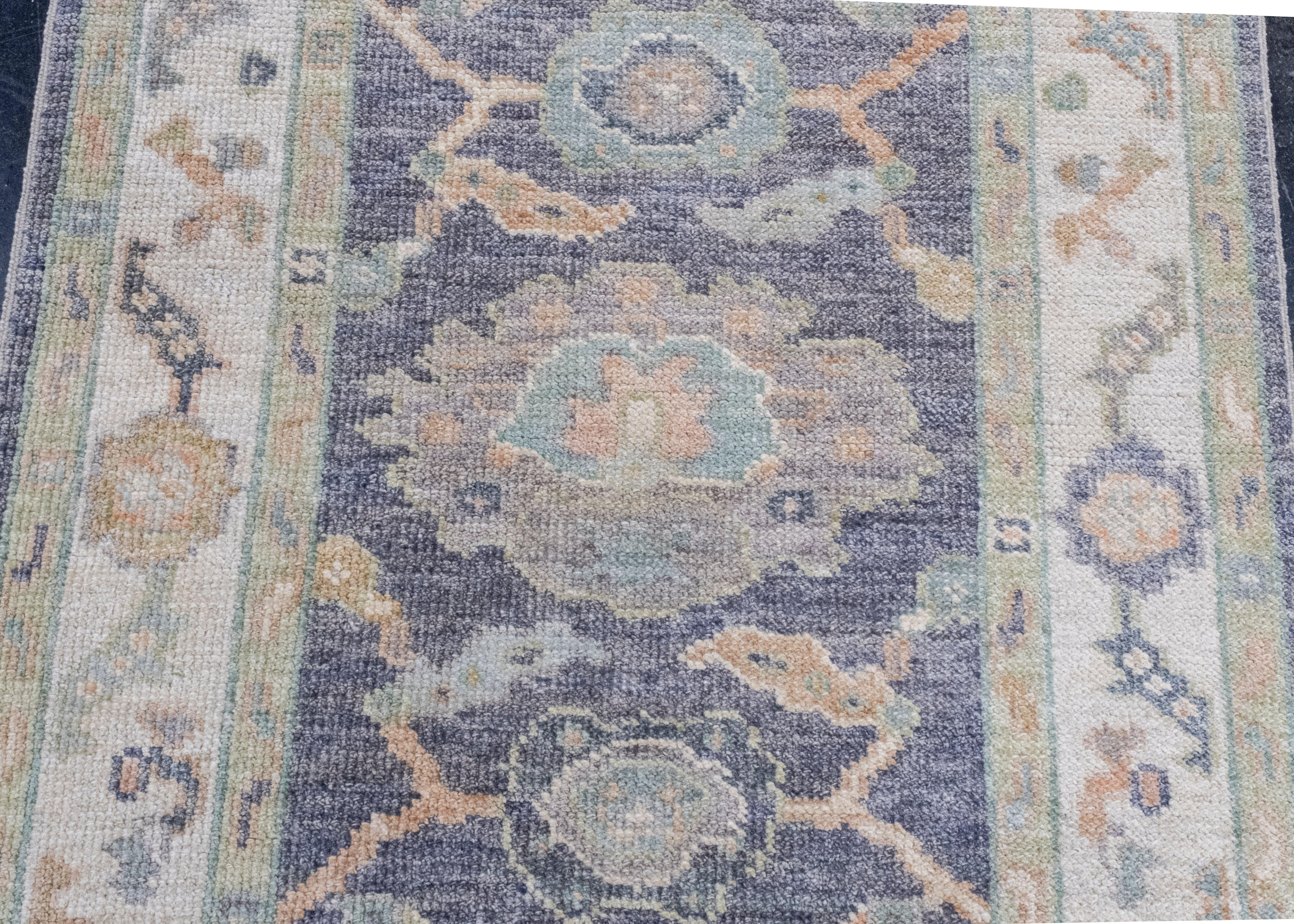 Wool Turkish Oushak Rug 2'9