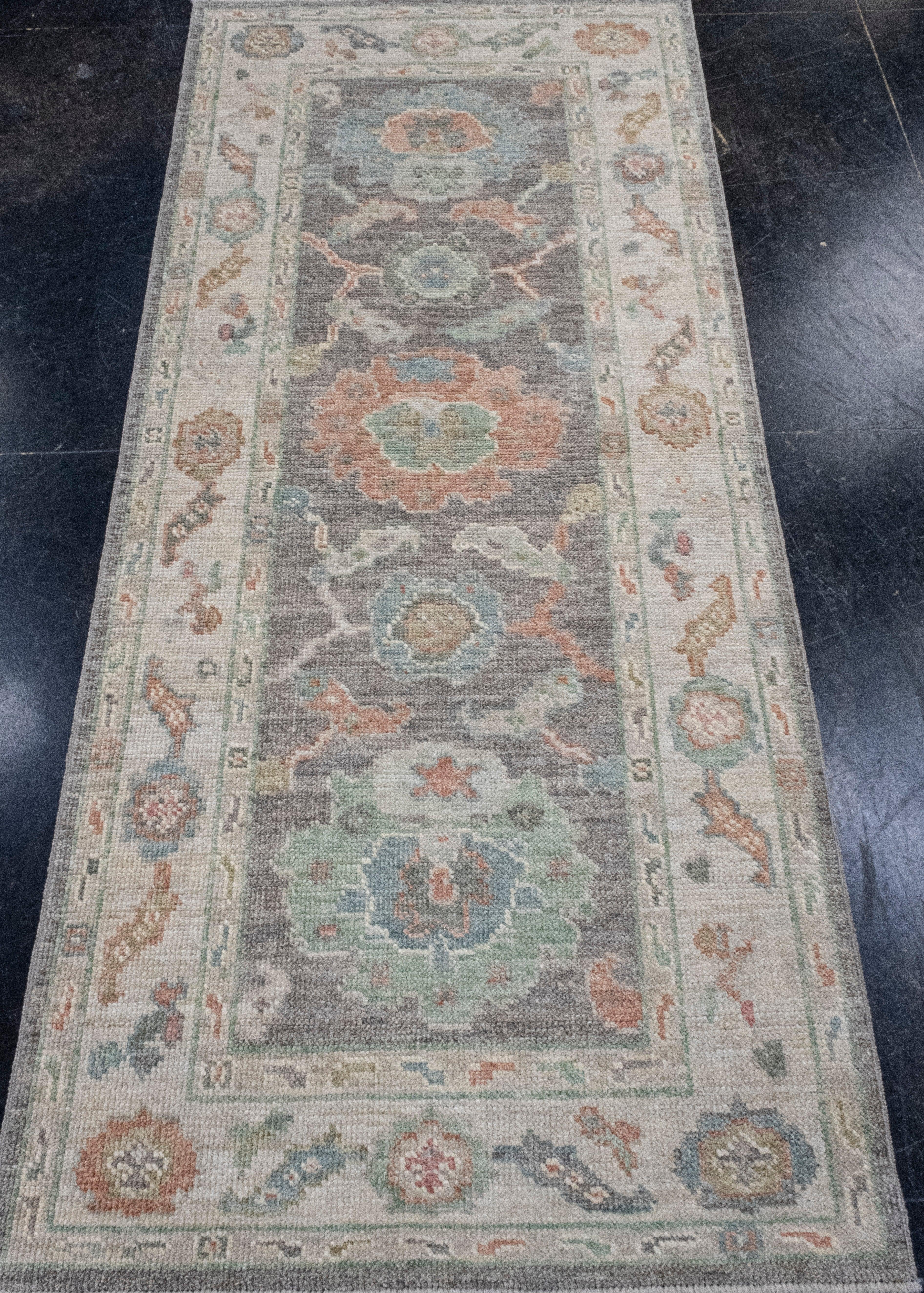 Turkish Oushak Rug 2'9