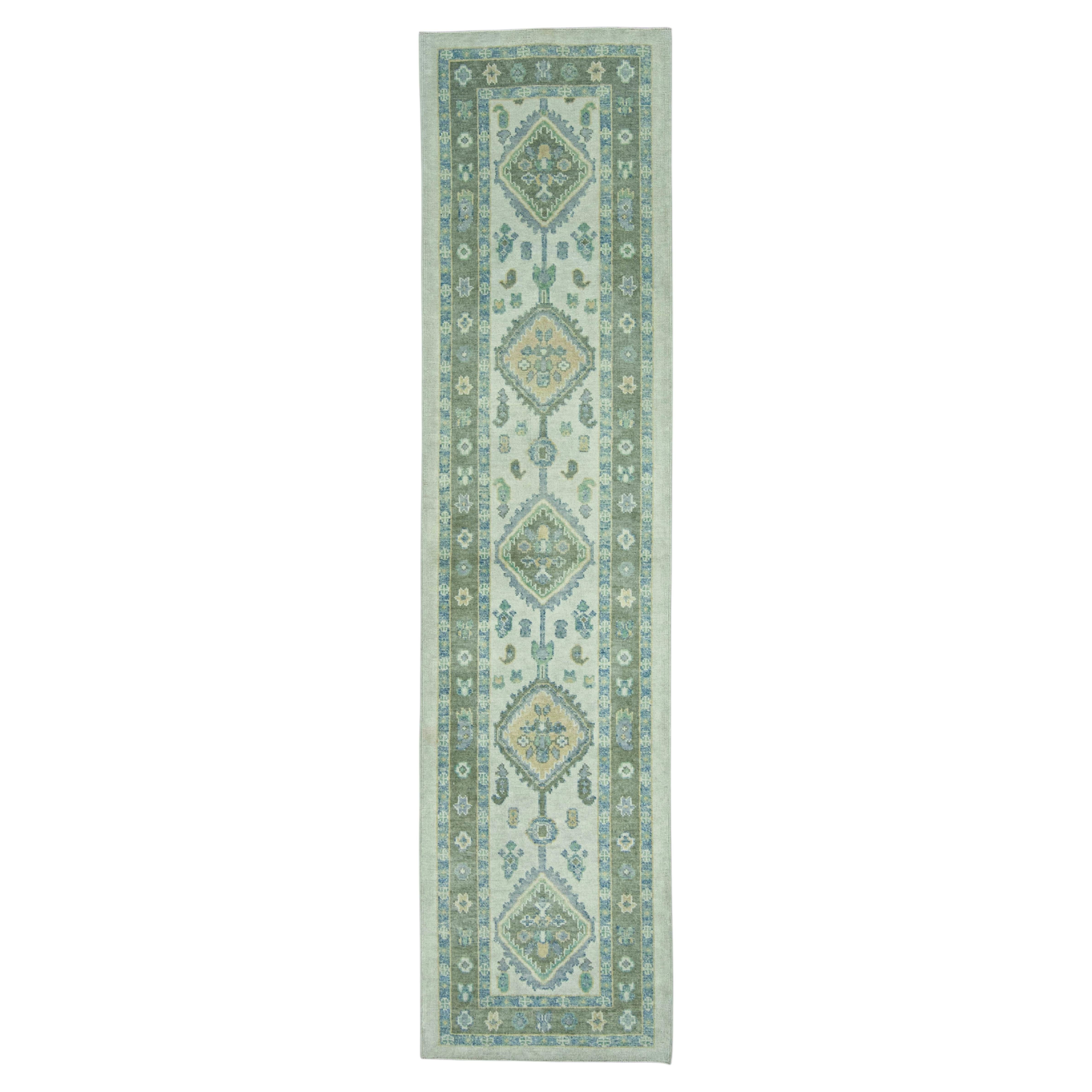 Turkish Oushak Rug 3' x 12'3" #19168