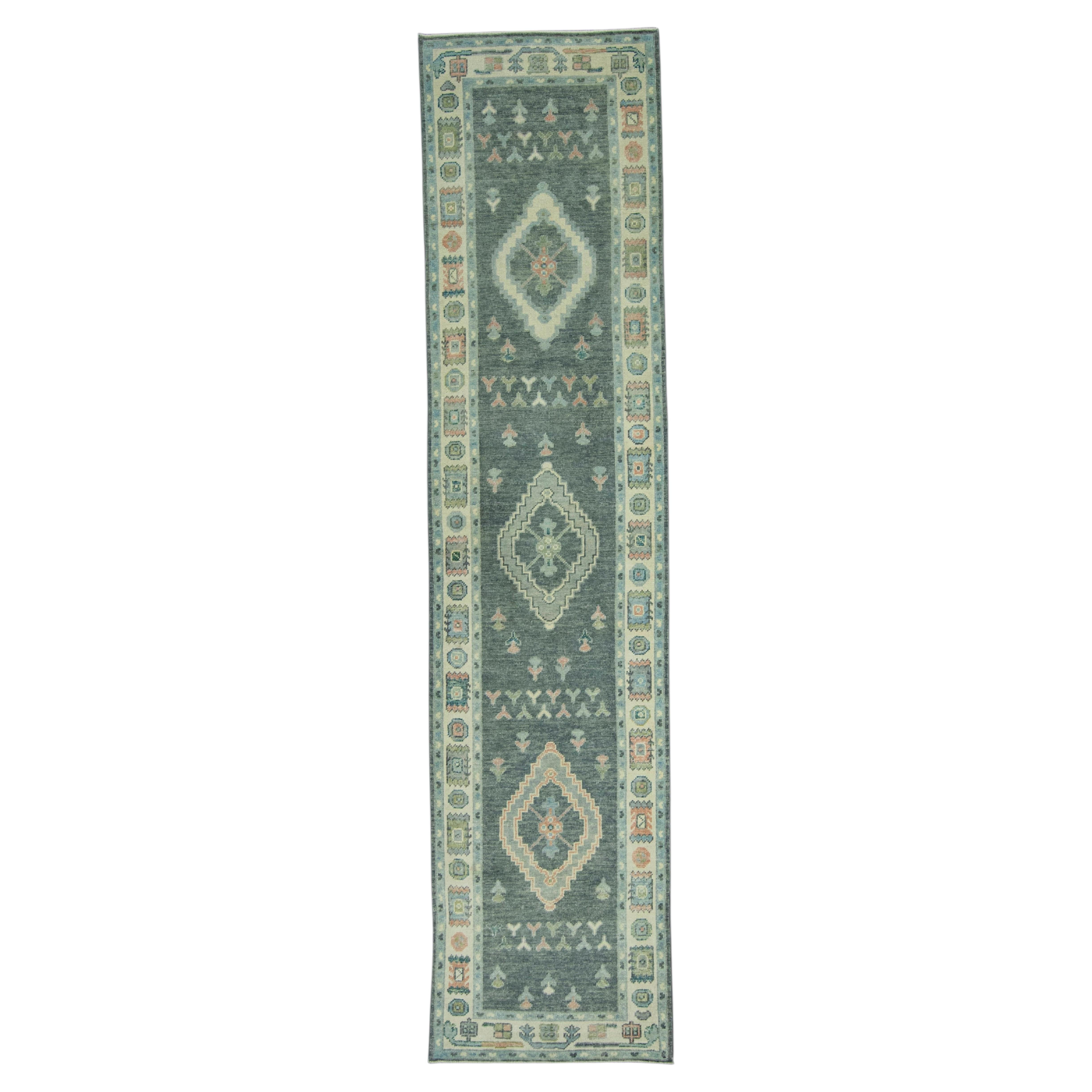 Turkish Oushak Rug 3' x 12'5" #19150